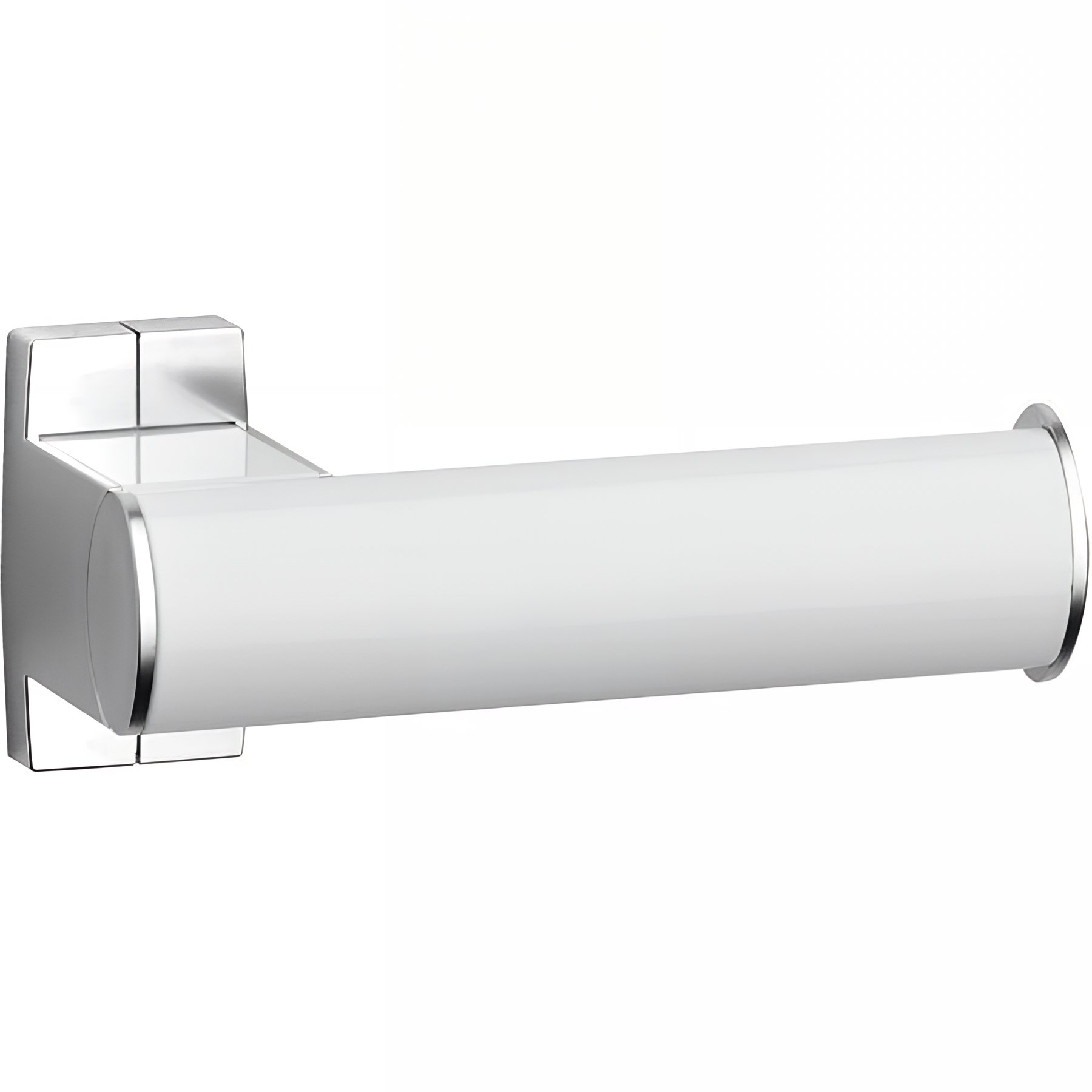 Distributeur papier WC Gamme PRO PELLET simple 155x70x675mm alu époxy blanc-chromé Ø38x25mm