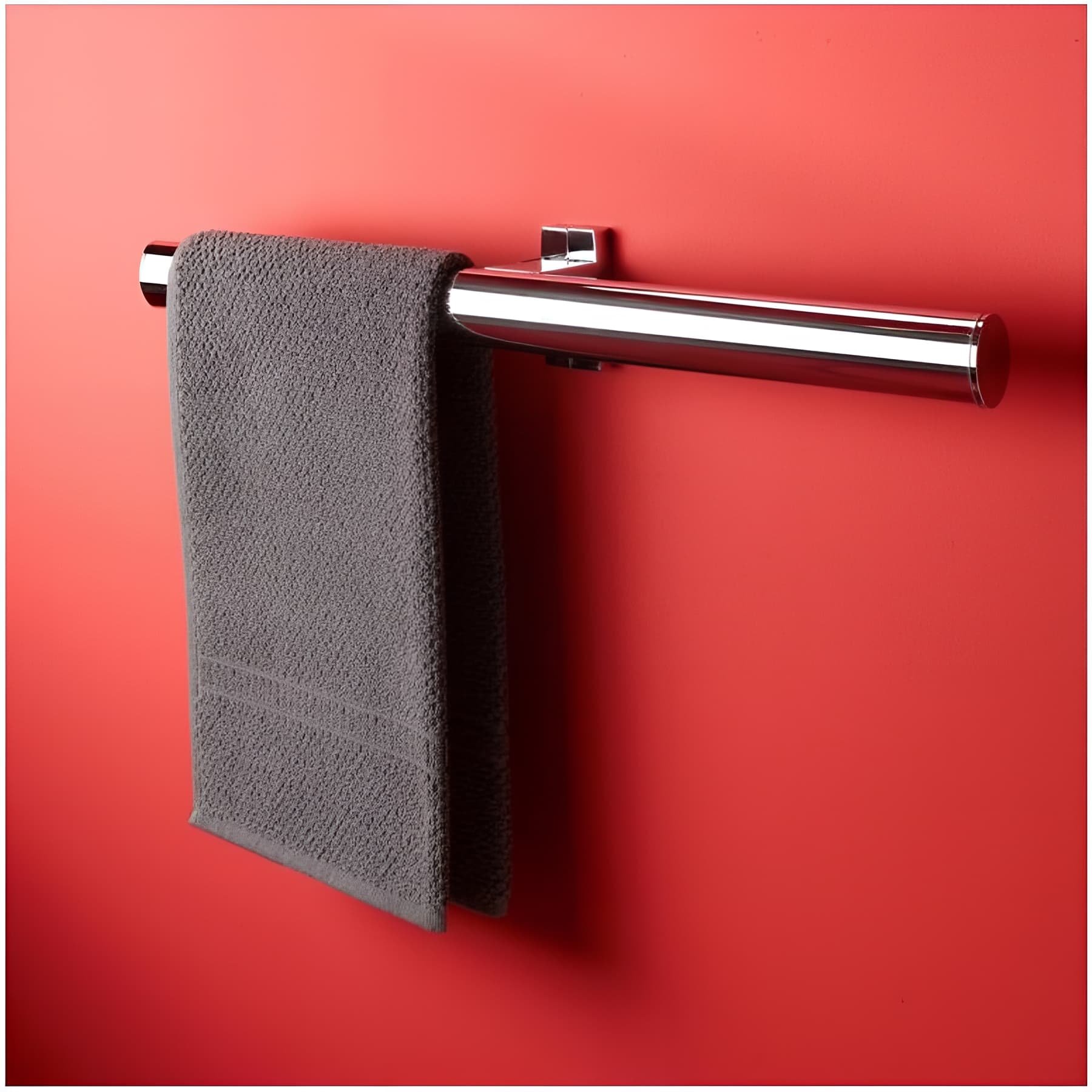 Porte-serviettes Gamme PRO PELLET double 535 x 70 x 675 mm tube alu anodisé Ø 38x25 mm