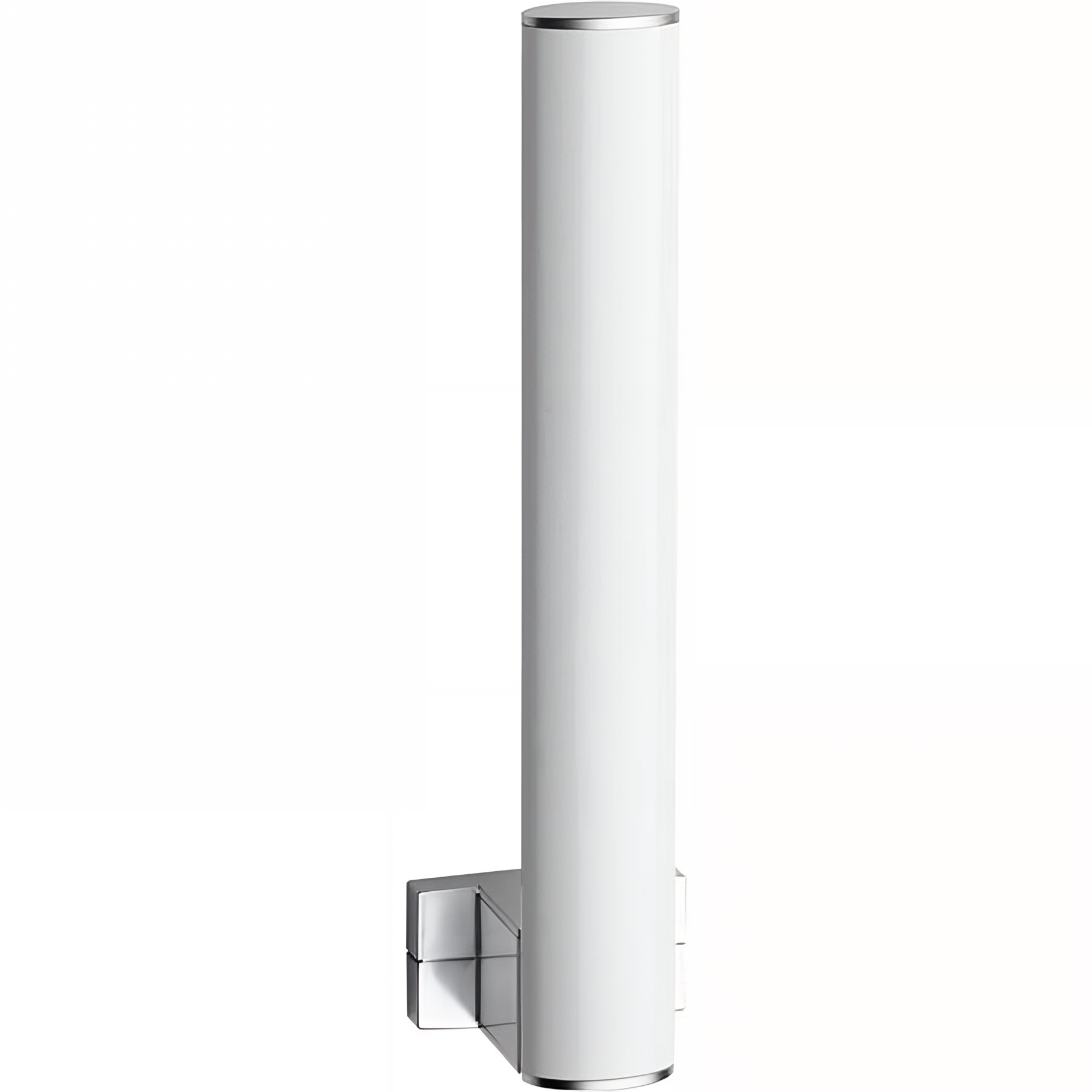 Réserve papier WC 2 rouleaux 265x70x675 mm tube alu époxy blanc-chromé Ø 38x25 mm