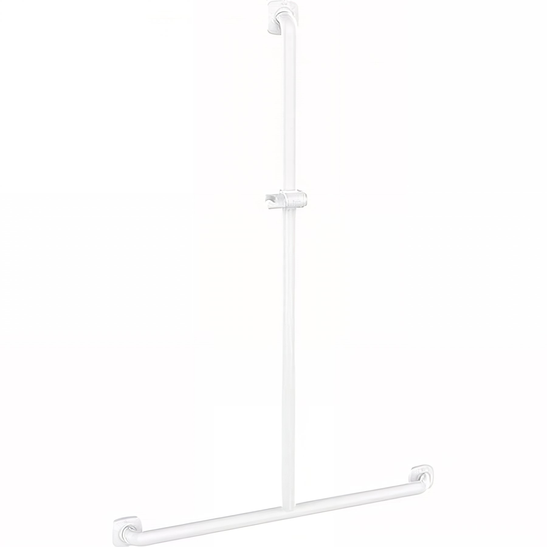 Barre PMR d'appui normes handicapé Gamme PRO PELLET 876 x 1276 mm ERGOLIFE Nylon blanc Ø 38 x 25 mm