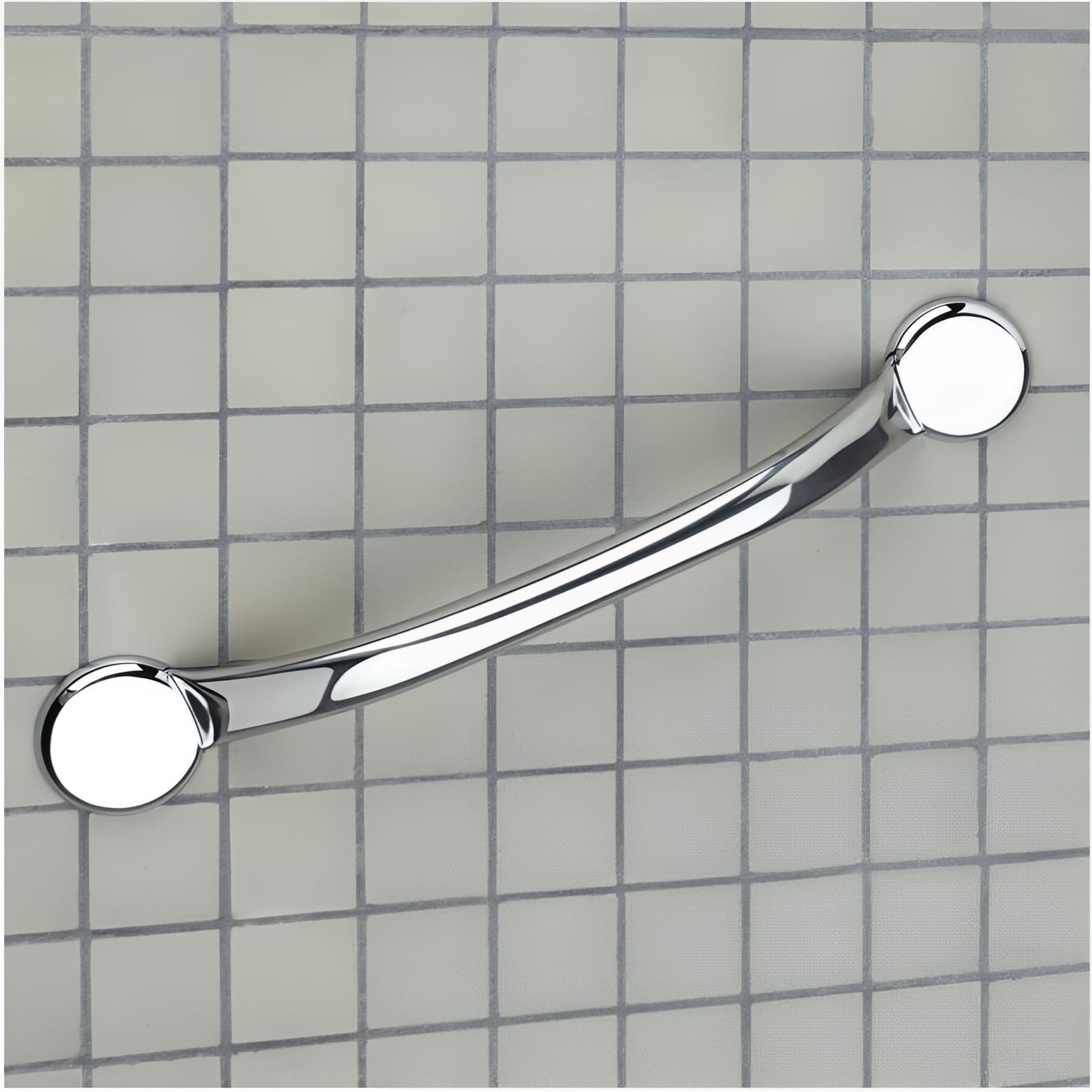 Barre PMR d'appui normes handicapé Gamme PRO PELLET droite 435mm tube inox poli brillant Ø 25mm fixations invisibles