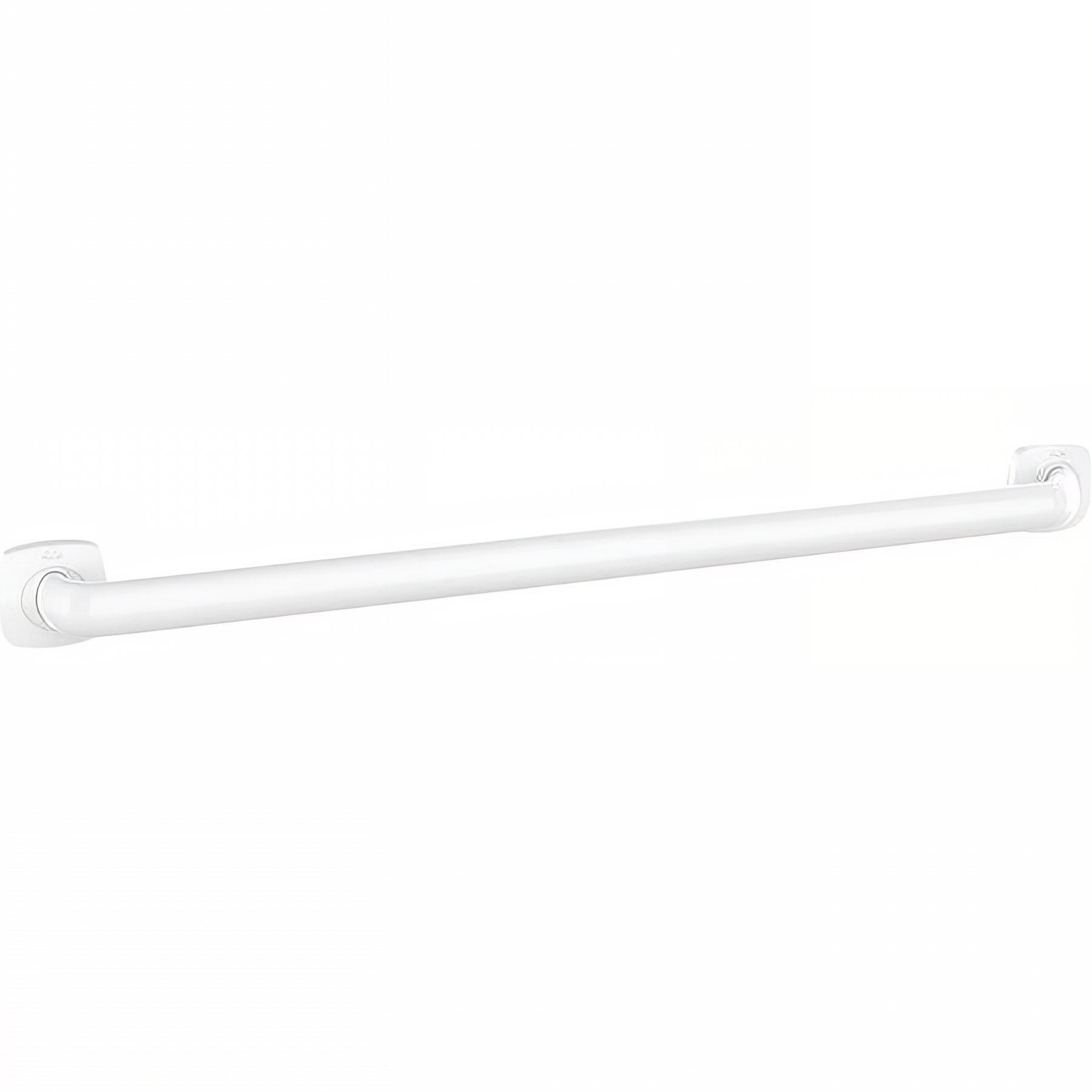 Barre PMR d'appui normes handicapé Gamme PRO PELLET longueur 80cm Ergolife nylon blanc profil acier Ø38x25 mm avec embase