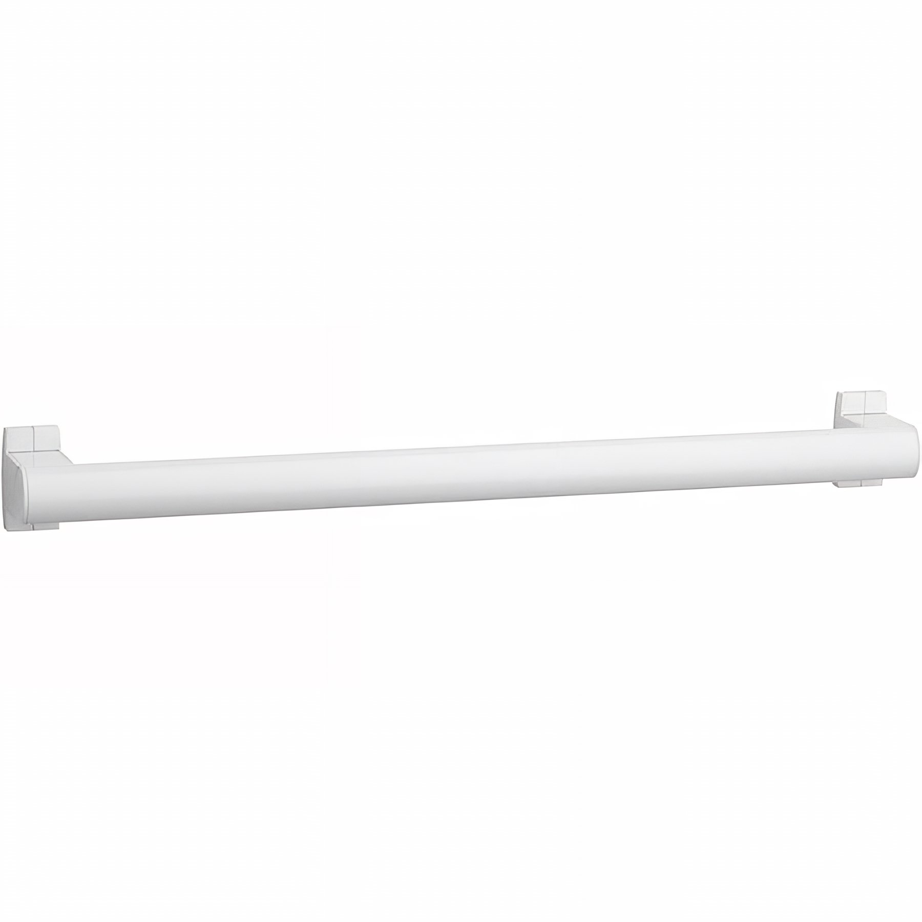 Barre PMR de relèvement droite normes handicapé Gamme PRO PELLET longueur 60cm tube aluminium blanc Ø 38 x 25 mm cache-fixations blanc