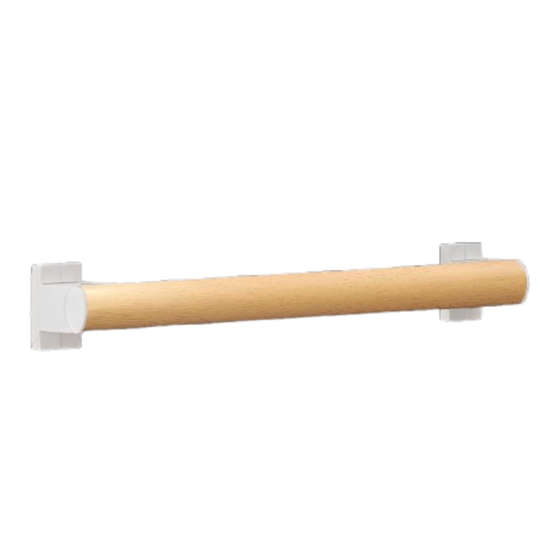 Barre PMR de relèvement droite normes handicapé Gamme PRO PELLET longueur 40cm tube aluminium bois Ø 38x25 mm cache-fixations anthracite