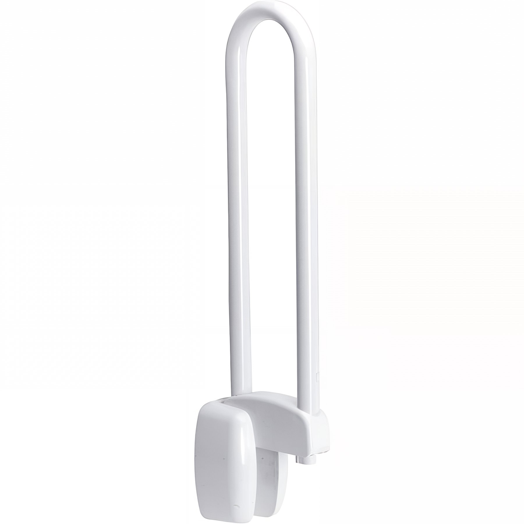 Barre PMR relevable normes handicapé Gamme PRO PELLET longueur 60cm tube aluminium blanc Ø 30 mm fixations invisibles