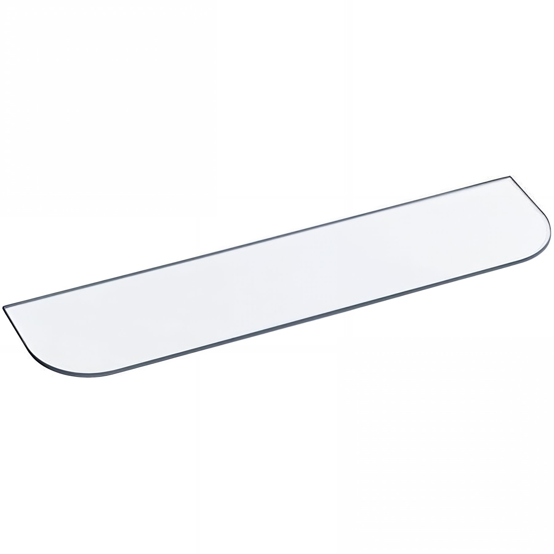 Rayon verre sécurit pour tablette 501x118 mm épaisseur 5 mm 2 angles arrondis