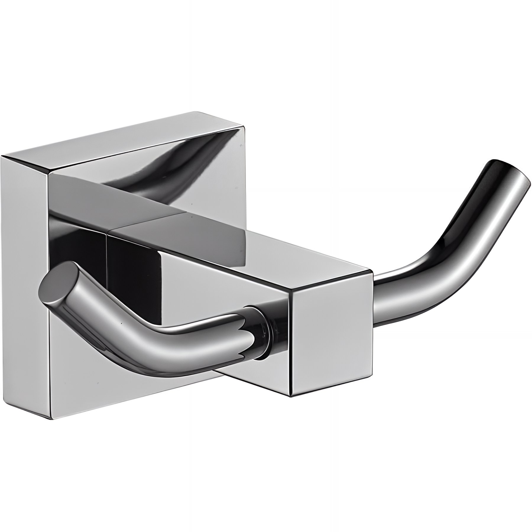 Porte-peignoir Gamme PRO PELLET 2 têtes CUBIC L91 x P50 x H38 mm en laiton chromé