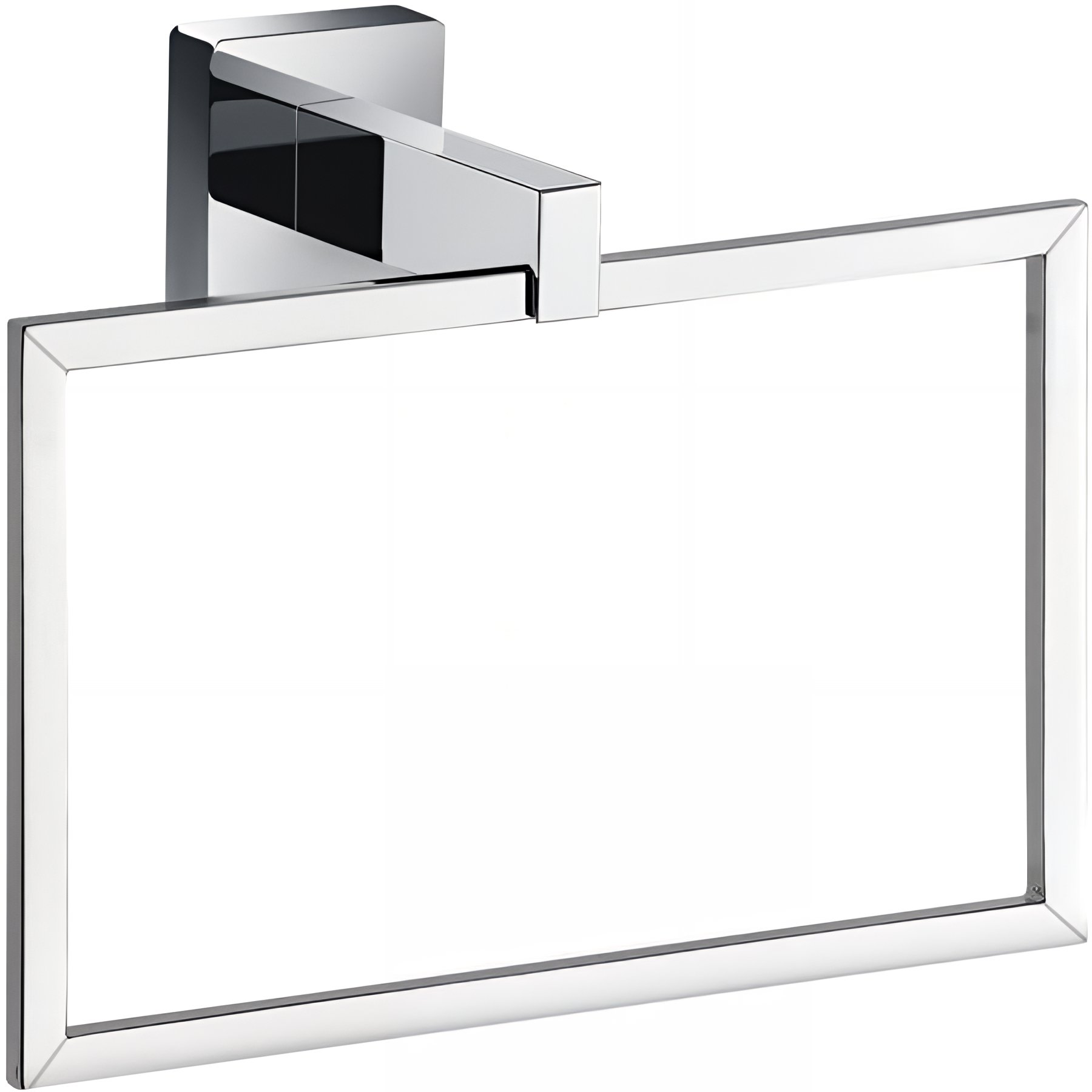 Porte-serviettes Gamme PRO PELLET anneau CUBIC L191 x P71 x H328 mm en laiton chromé