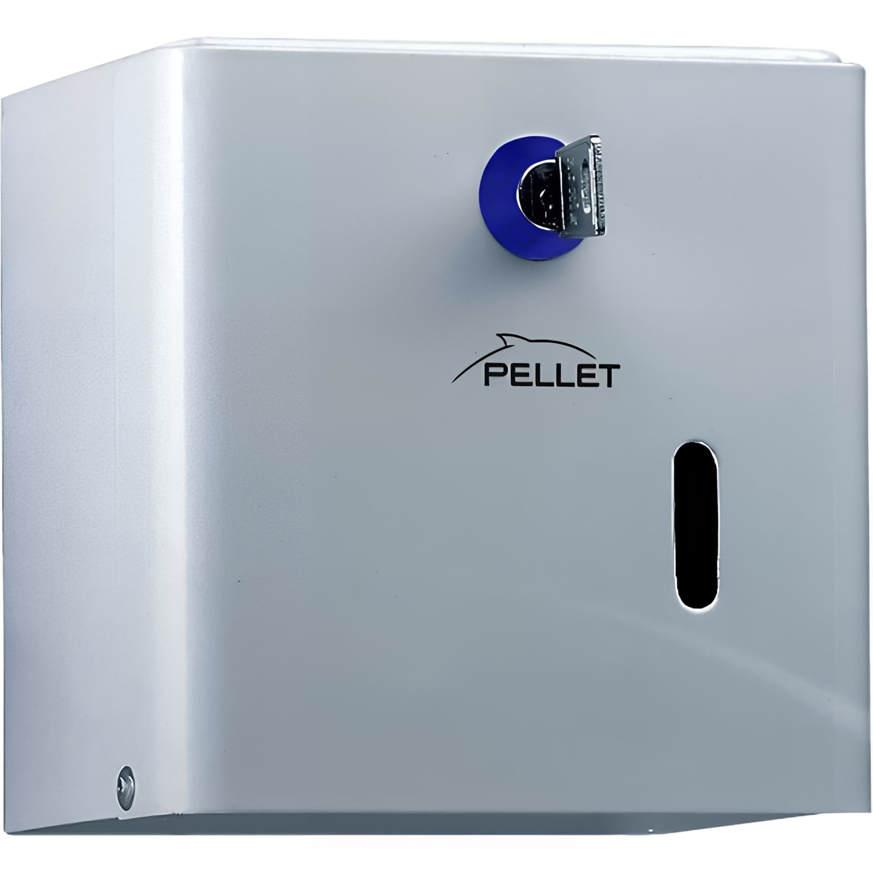 Distributeur papier WC Gamme PRO PELLET mixte 134x137x120mm 1 rouleau ou 2 paquets inox à clé
