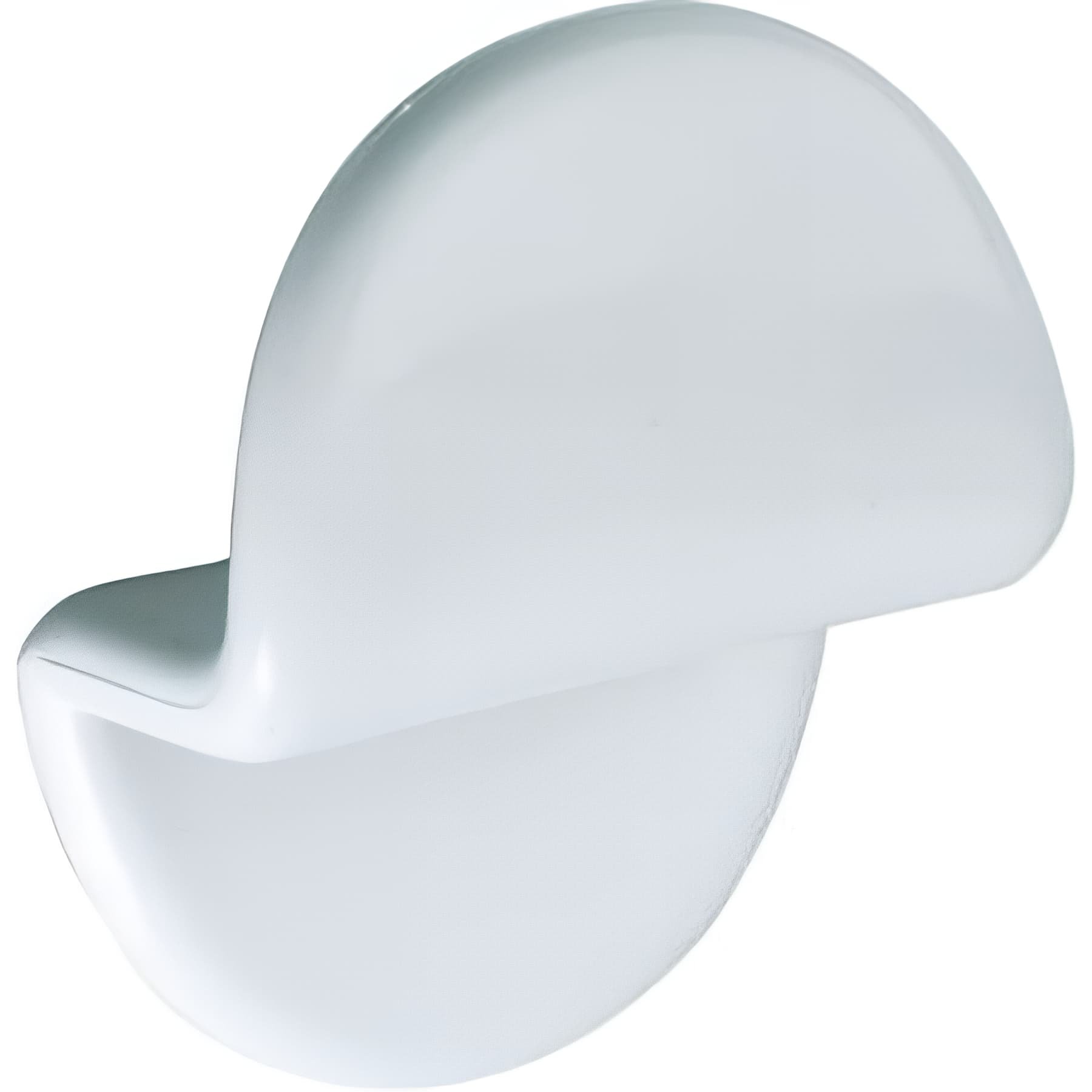 Porte-peignoir Gamme PRO PELLET 1 tête 75x45x90 mm plastique ABS blanc fixations invisibles