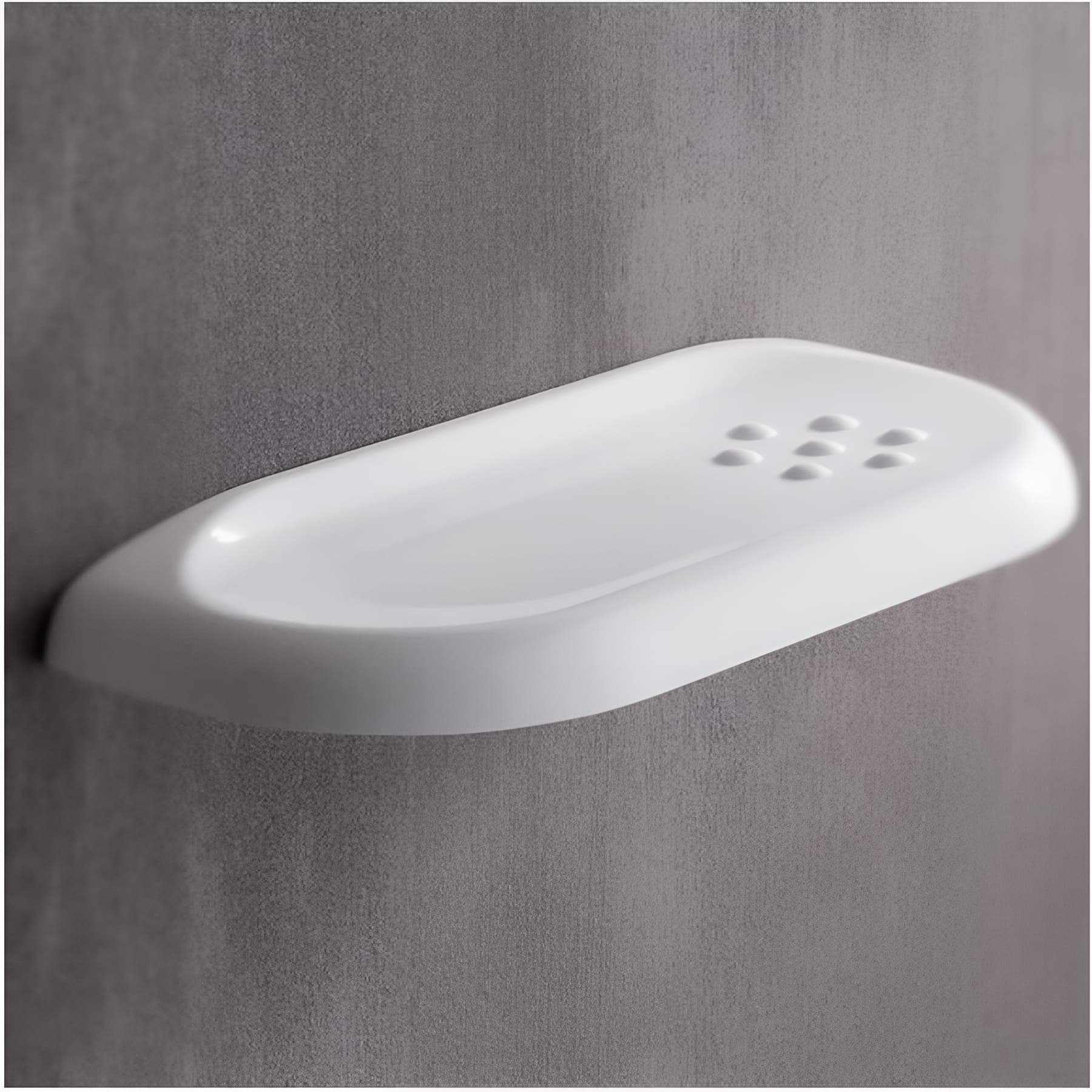 Tablette de lavabo Gamme PRO PELLET 300 x 120 x 30 mm résine thermodurcie blanc