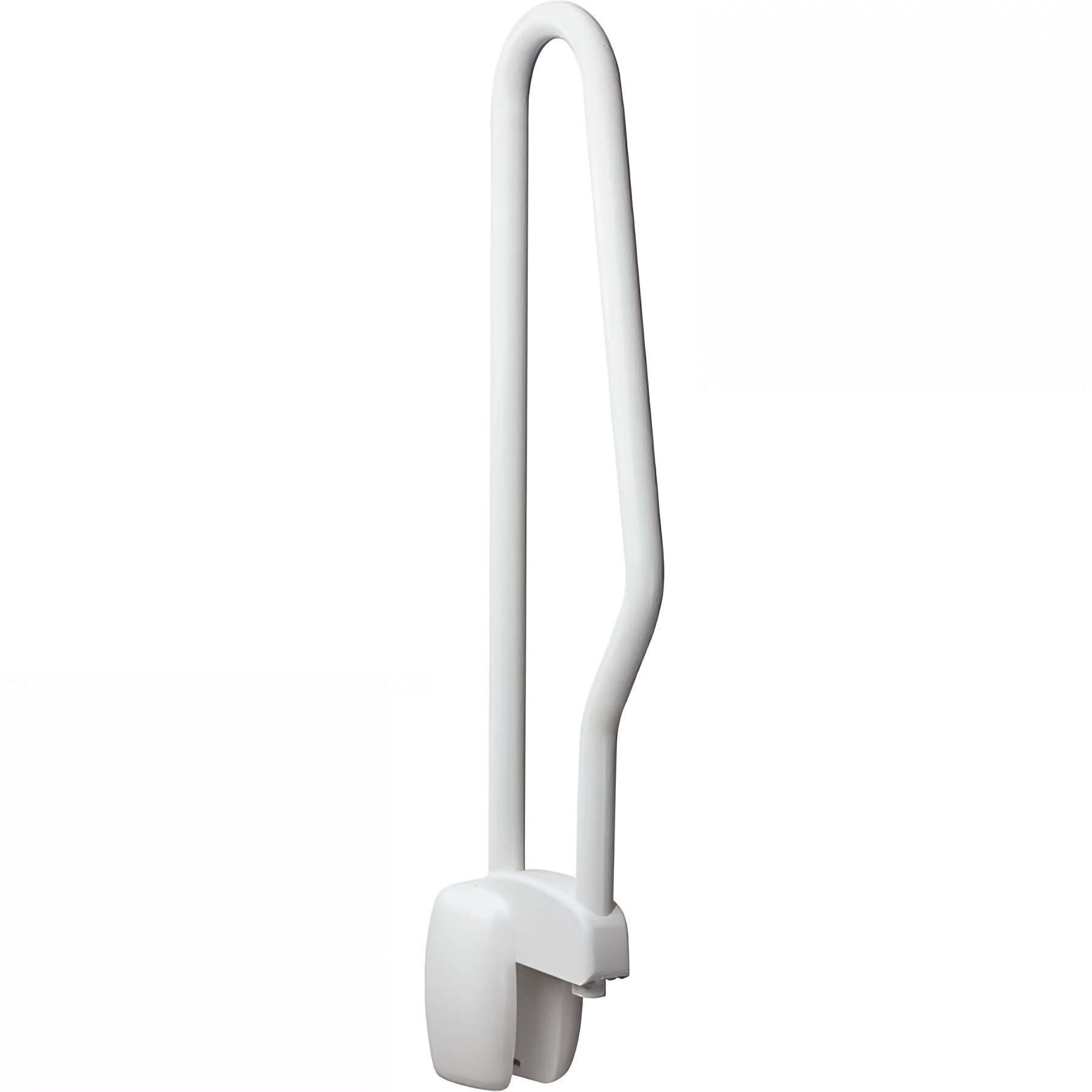 Barre PMR relevable normes handicapé Gamme PRO PELLET 750 mm tube acier blanc Ø 30 mm fixations invisibles