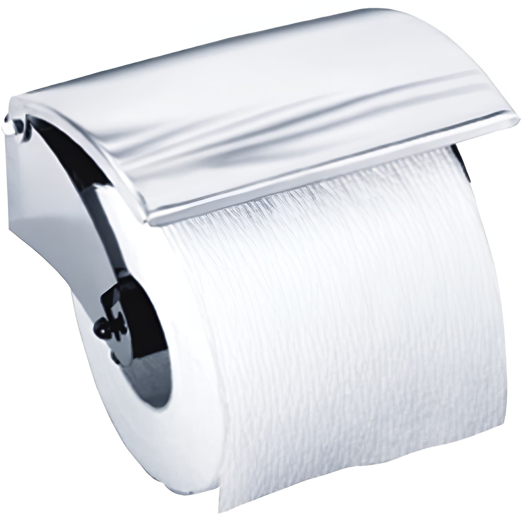 Distributeur papier WC Gamme PRO PELLET rouleau 1275 x82 x 56 mm inox rouleau plastique noir