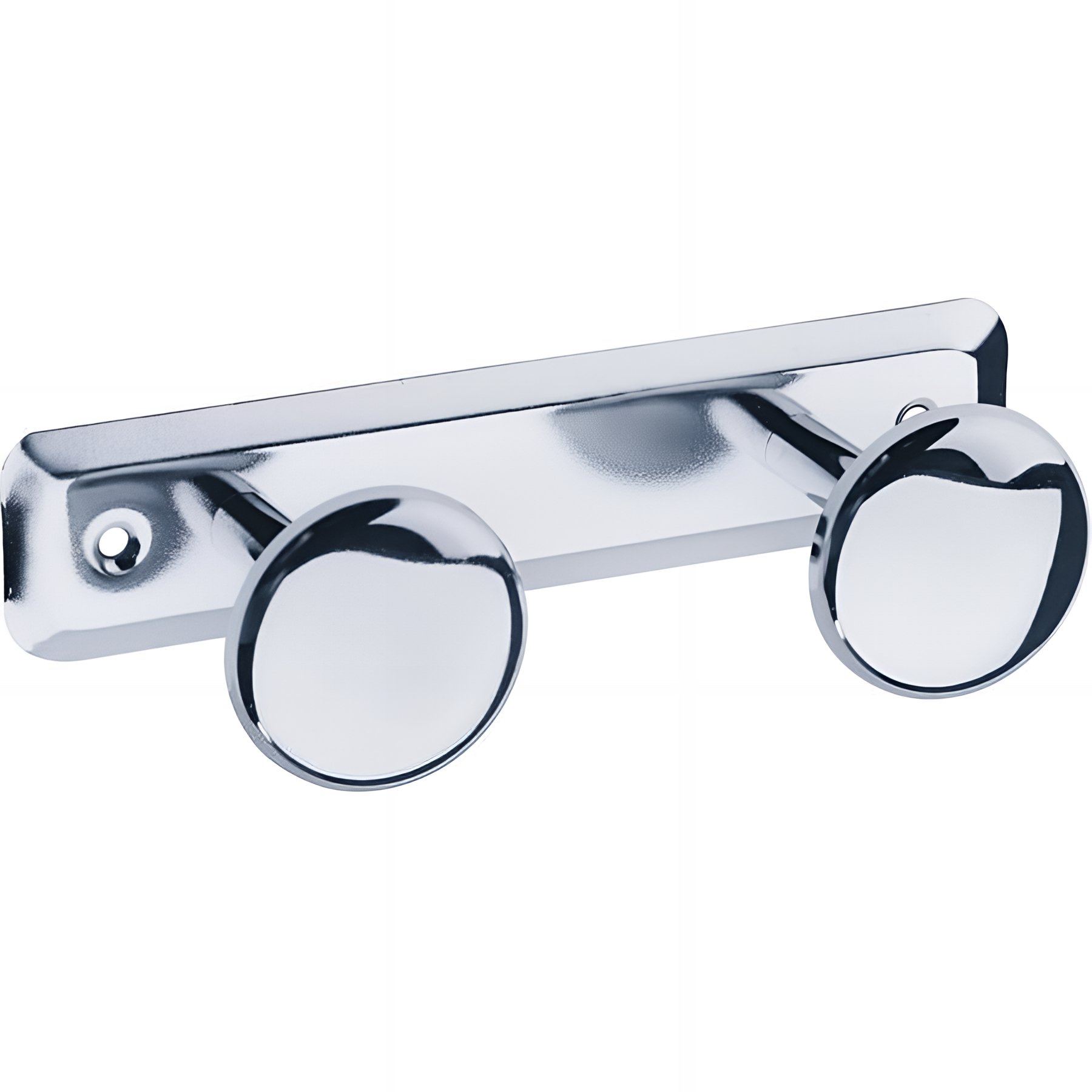 Porte-peignoir Gamme PRO PELLET 2 têtes 182 x 68 mm tête Ø 50 mm acier chromé