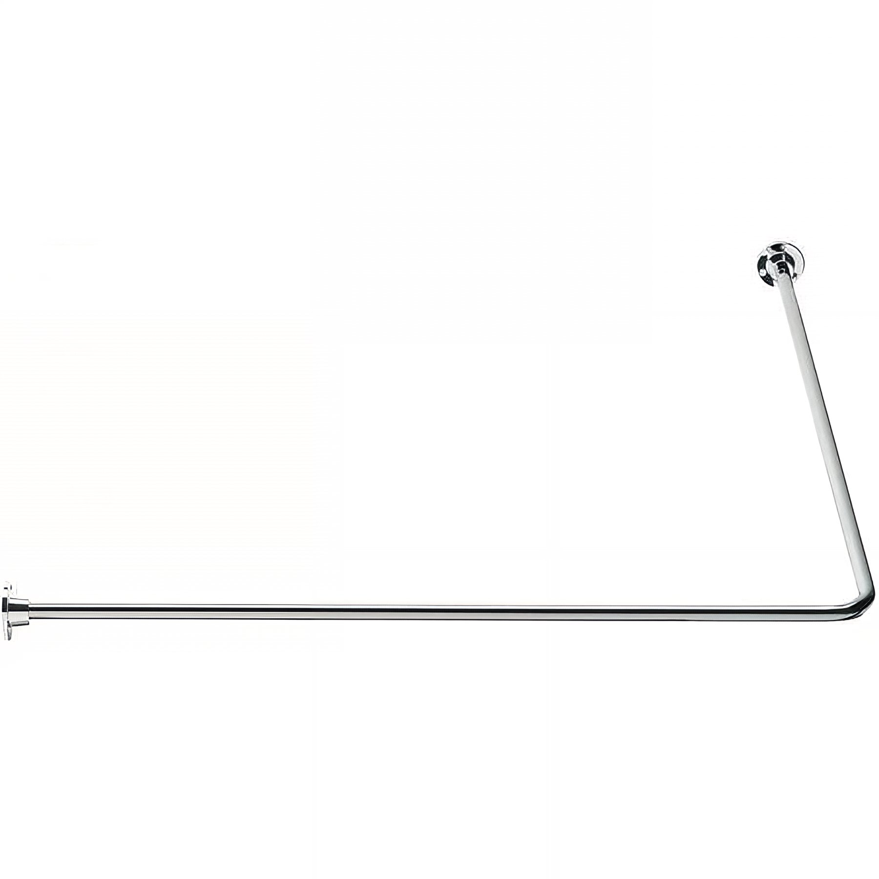 Porte-rideau Gamme PRO PELLET 90° 1,00m x 1,00m tube acier époxy Ø 16 mm embase abs blanc