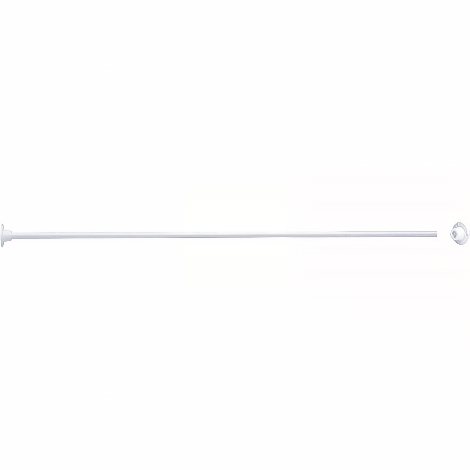 Porte-rideau Gamme PRO PELLET droit recoupable longueur 80cm tube acier époxy Ø 16 mm embase abs blanc