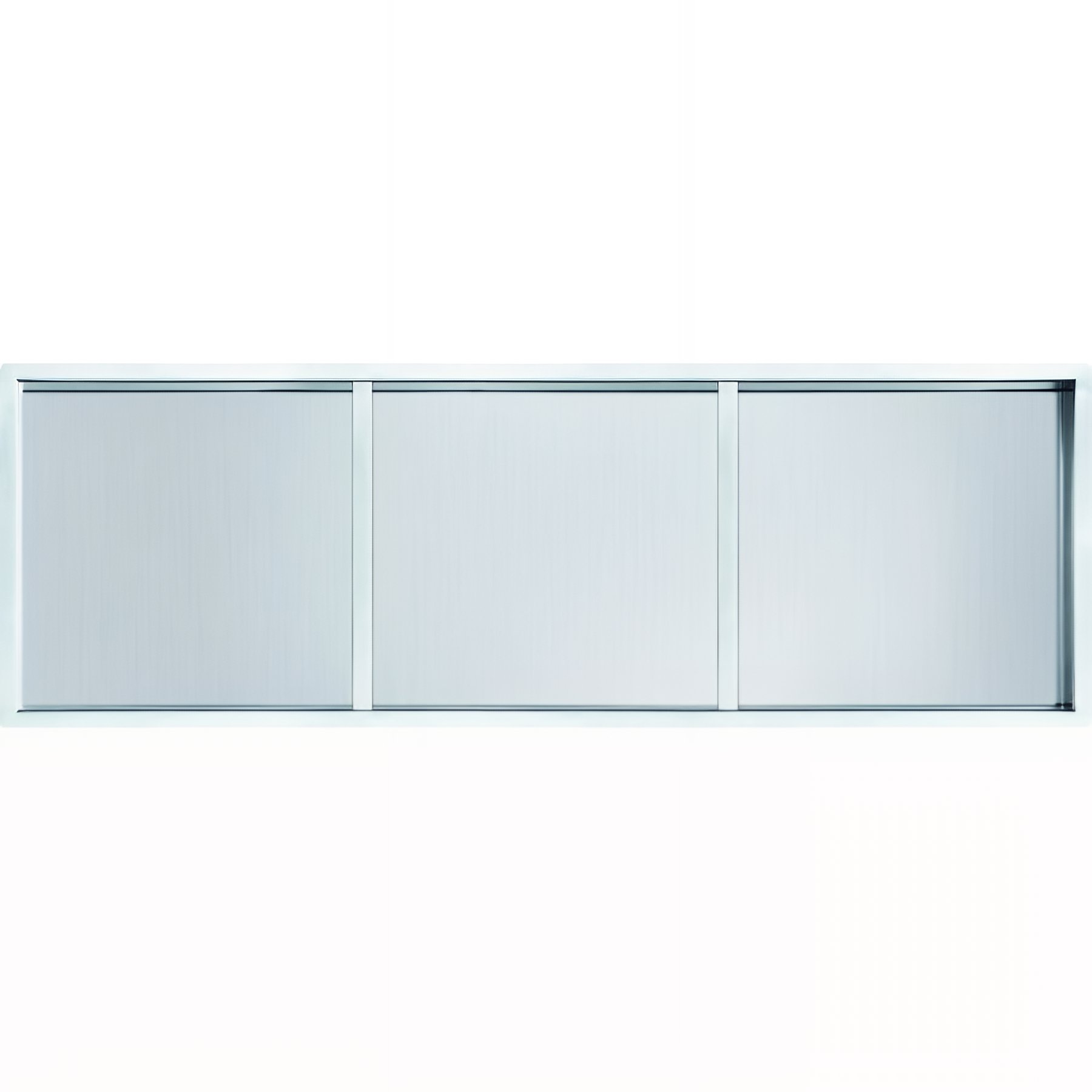 Niche encastrable Gamme PRO PELLET montage facile L900 x H300 x P83 mm avec 2 étagères inox blanc mat