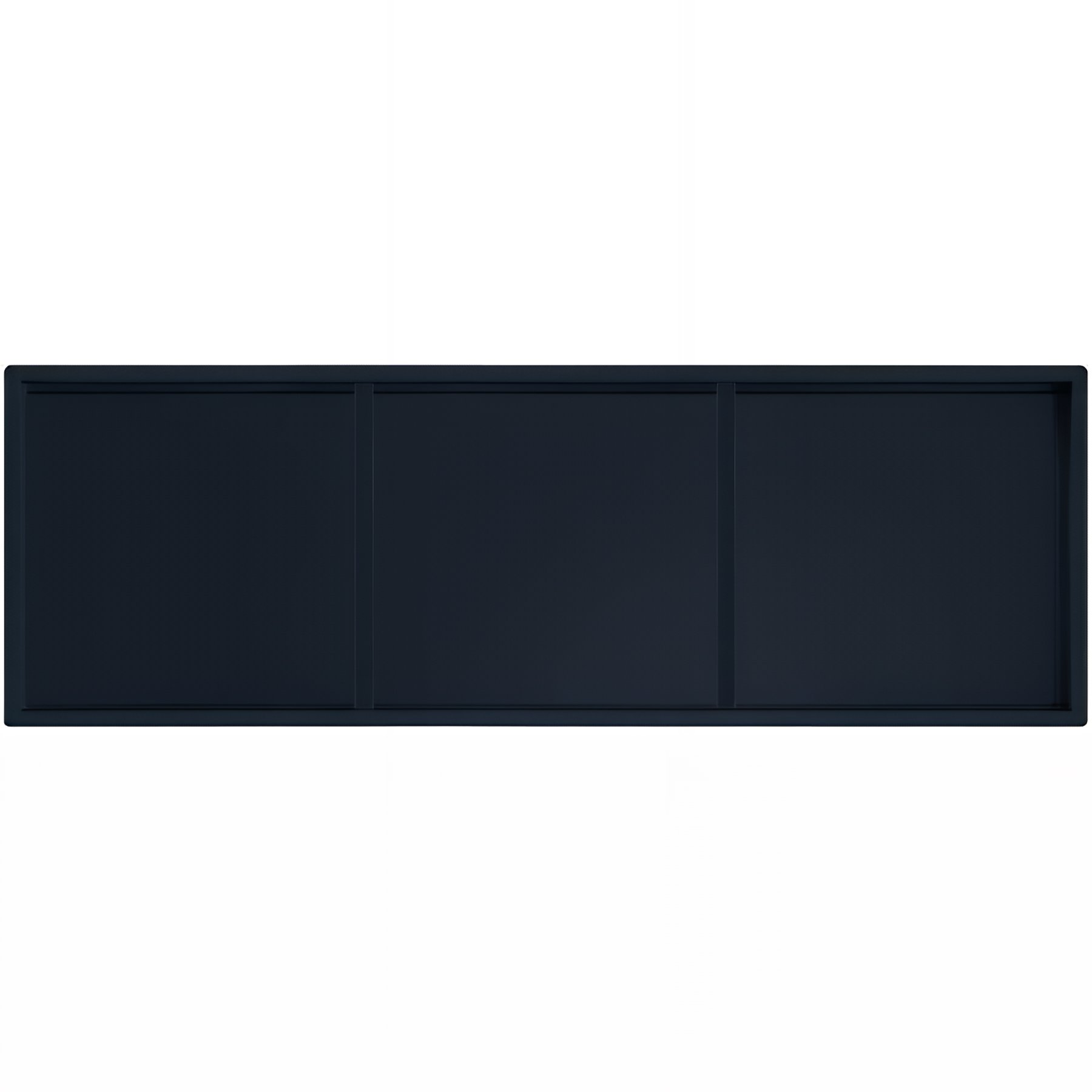 Niche encastrable Gamme PRO PELLET montage facile L900 x H300 x P83 mm avec 2 étagères inox noir mat