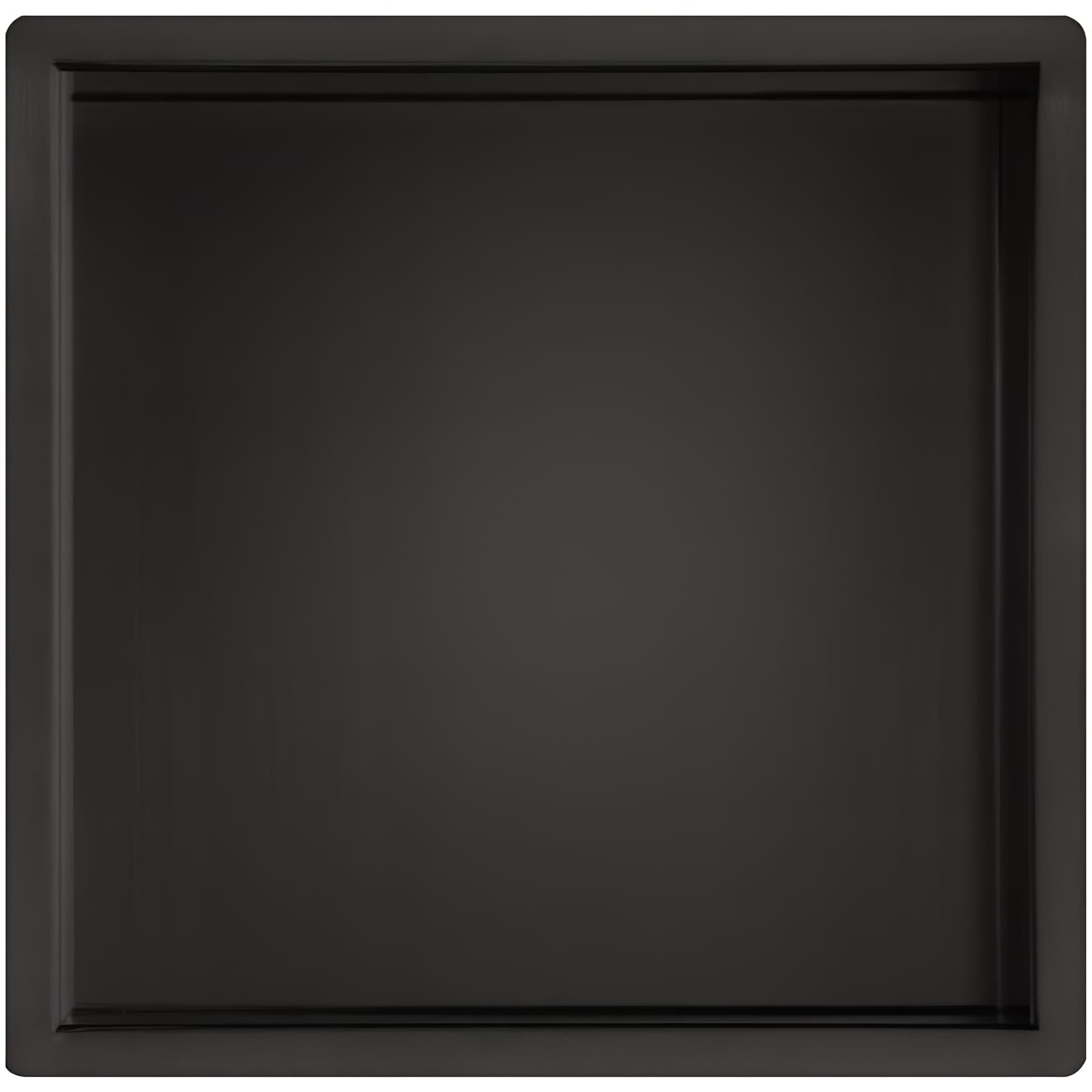 Niche encastrable Gamme PRO PELLET montage facile L300 x H300 x P83 mm inox noir mat 