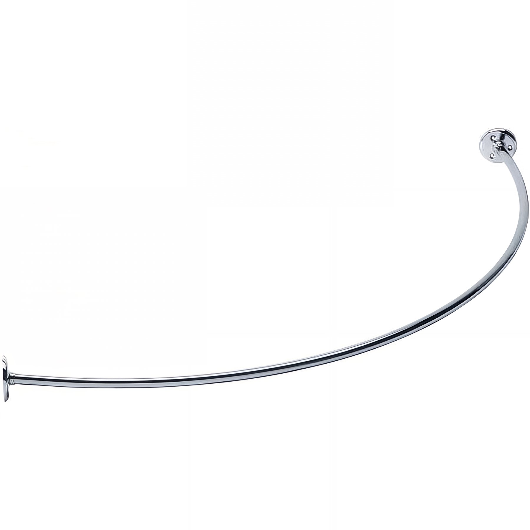 Porte rideau de douche Gamme PRO PELLET pour receveur 1/4 de rond 70x70 laiton chromé Ø 16 mm 2 embases de fixation