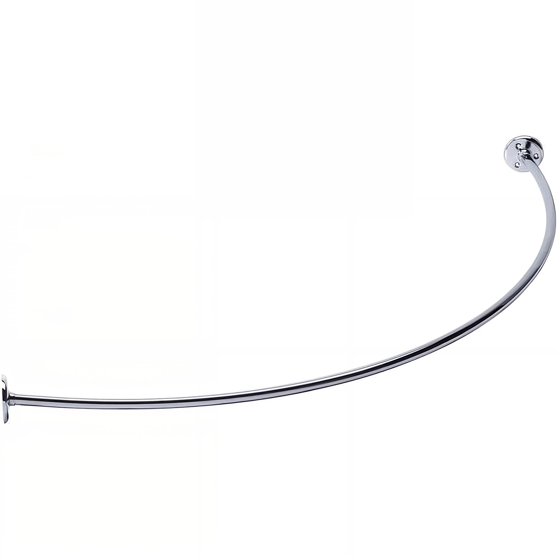 Porte rideau de couche Gamme PRO PELLET pour receveur 1/4 de rond 80x80 laiton chromé Ø 16 mm 2 embases de fixation