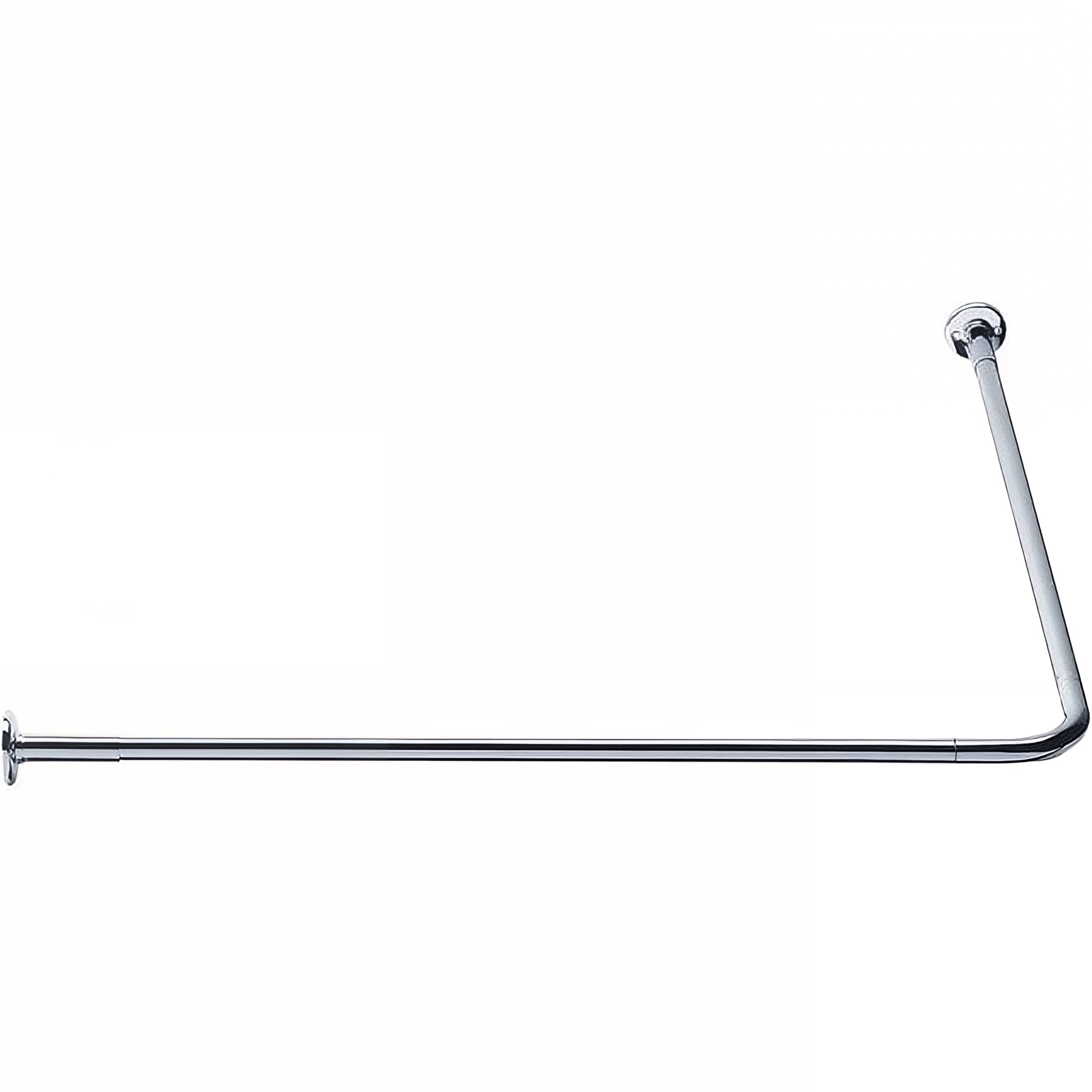 Porte-rideau Gamme PRO PELLET angle 90° 80cm x 80cm laiton chromé Ø 20 mm 2 embases 1 coude
