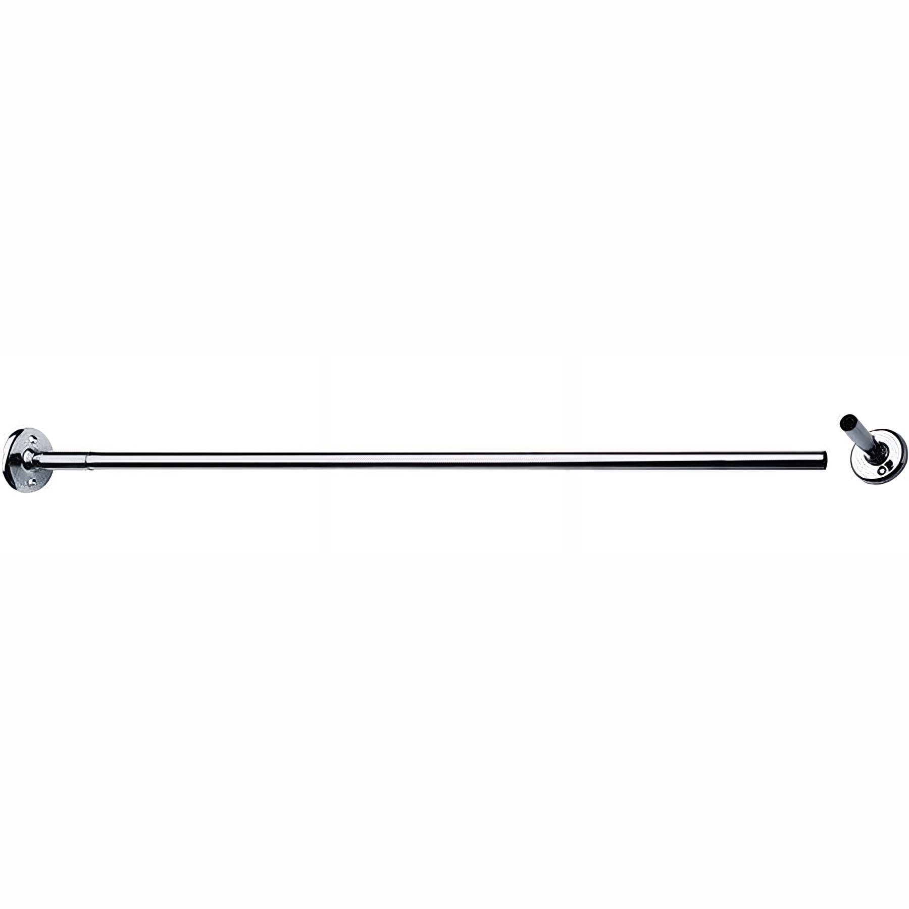 Porte-rideau Gamme PRO PELLET droit recoupable longueur 1,00m tube laiton chromé Ø 16x05 mm 2 embases