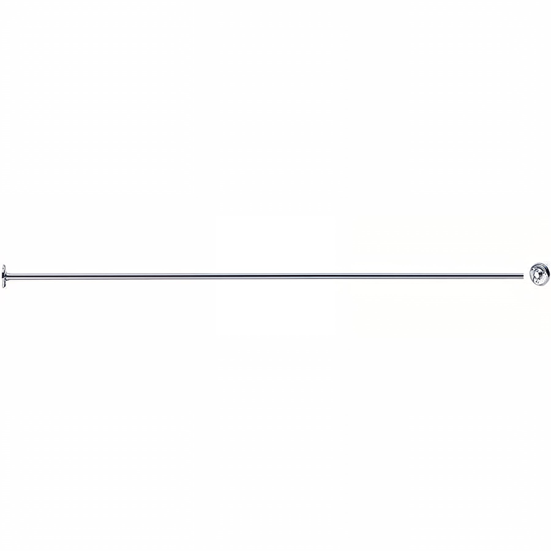Porte-rideau Gamme PRO PELLET droit recoupable longueur 1,00m tube laiton chromé Ø 16x05 mm 2 embases