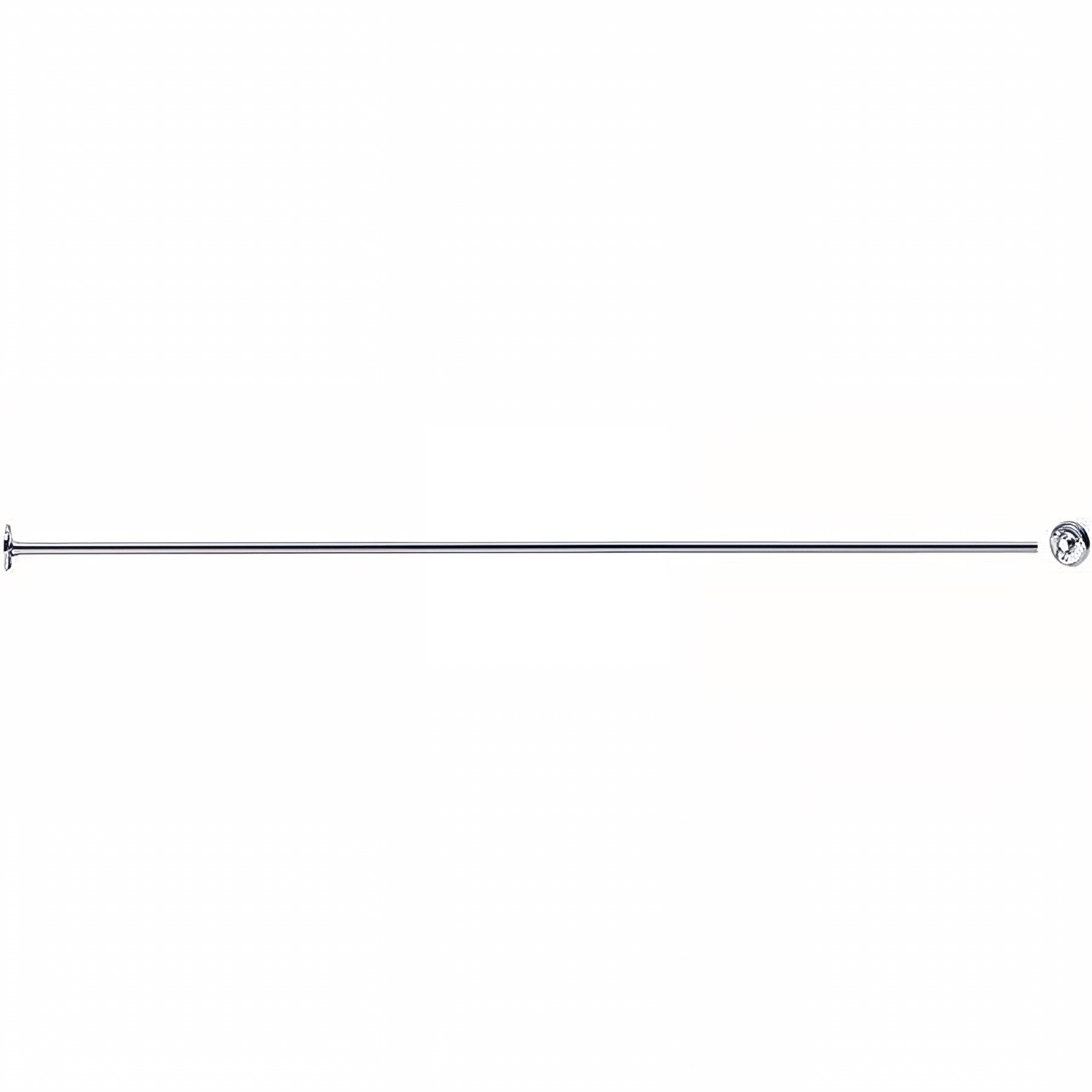 Porte-rideau Gamme PRO PELLET droit recoupable 1longueur 50cm tube laiton chromé Ø 16x05 mm 2 embases