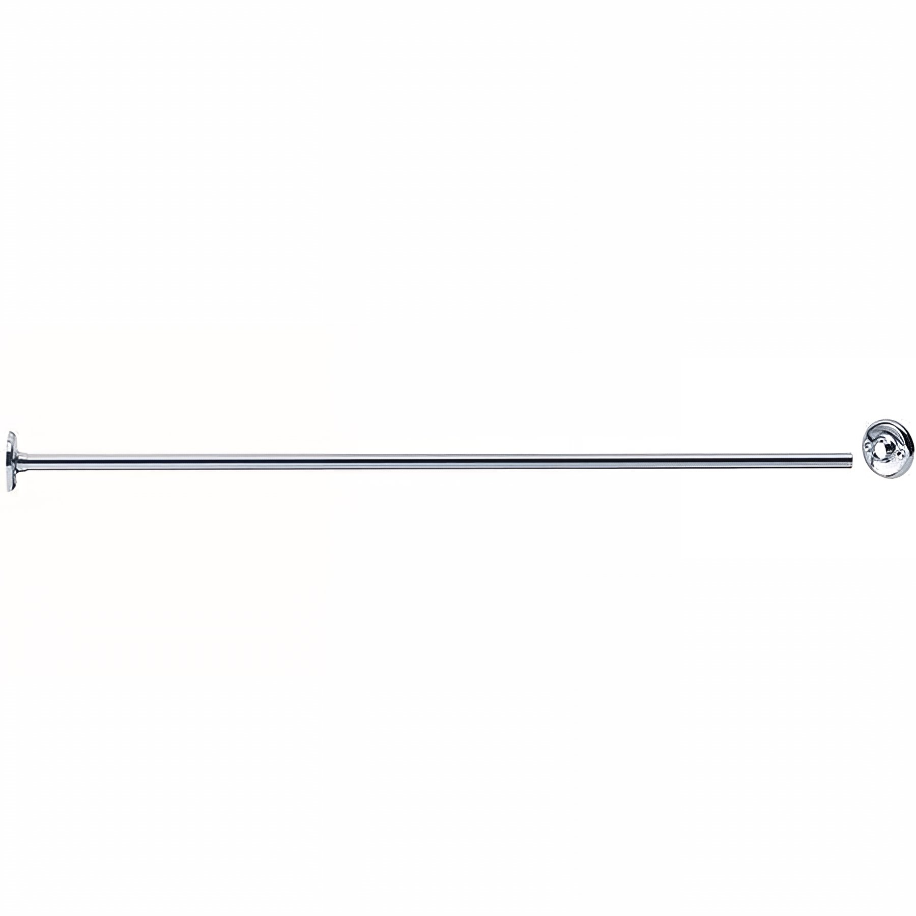Porte-rideau Gamme PRO PELLET droit recoupable 1longueur 80cm tube laiton chromé Ø 16 x1 mm 2 embases