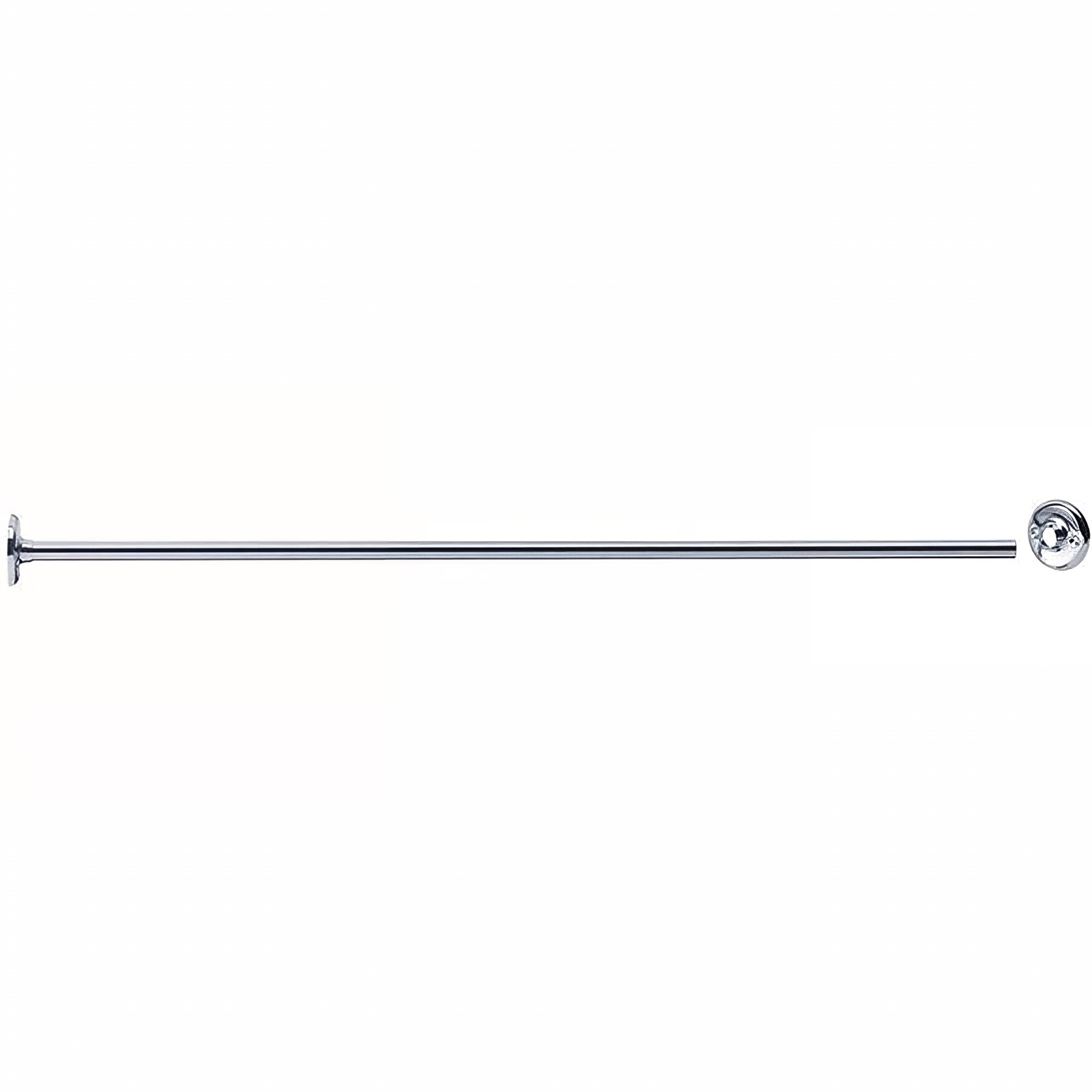 Porte-rideau Gamme PRO PELLET droit recoupable 2000 mm Tube laiton chromé Ø 16 x 1 mm 2 embases