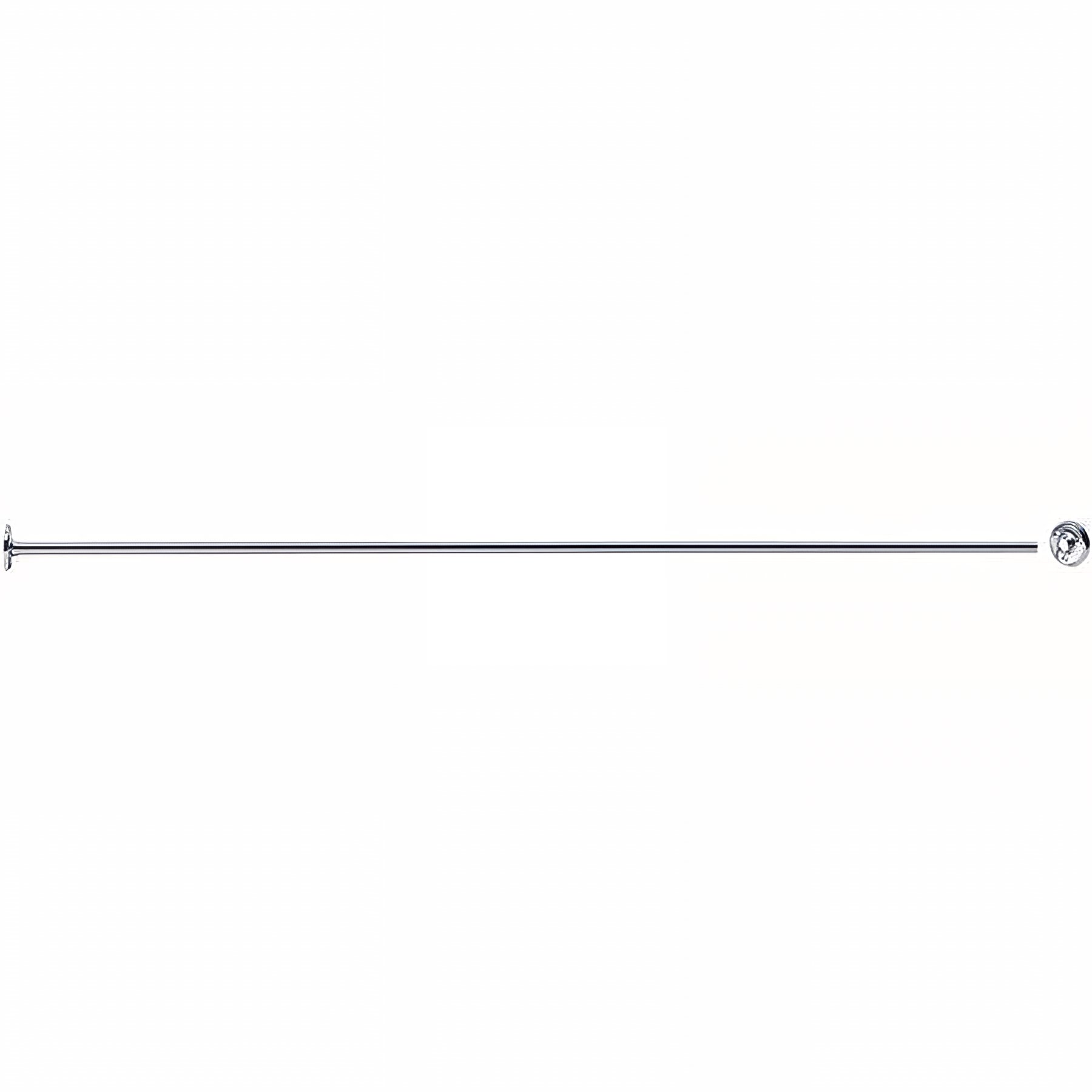 Porte-rideau Gamme PRO PELLET droit recoupable longueur 80cm tube laiton chromé Ø 16x05 mm 2 embases