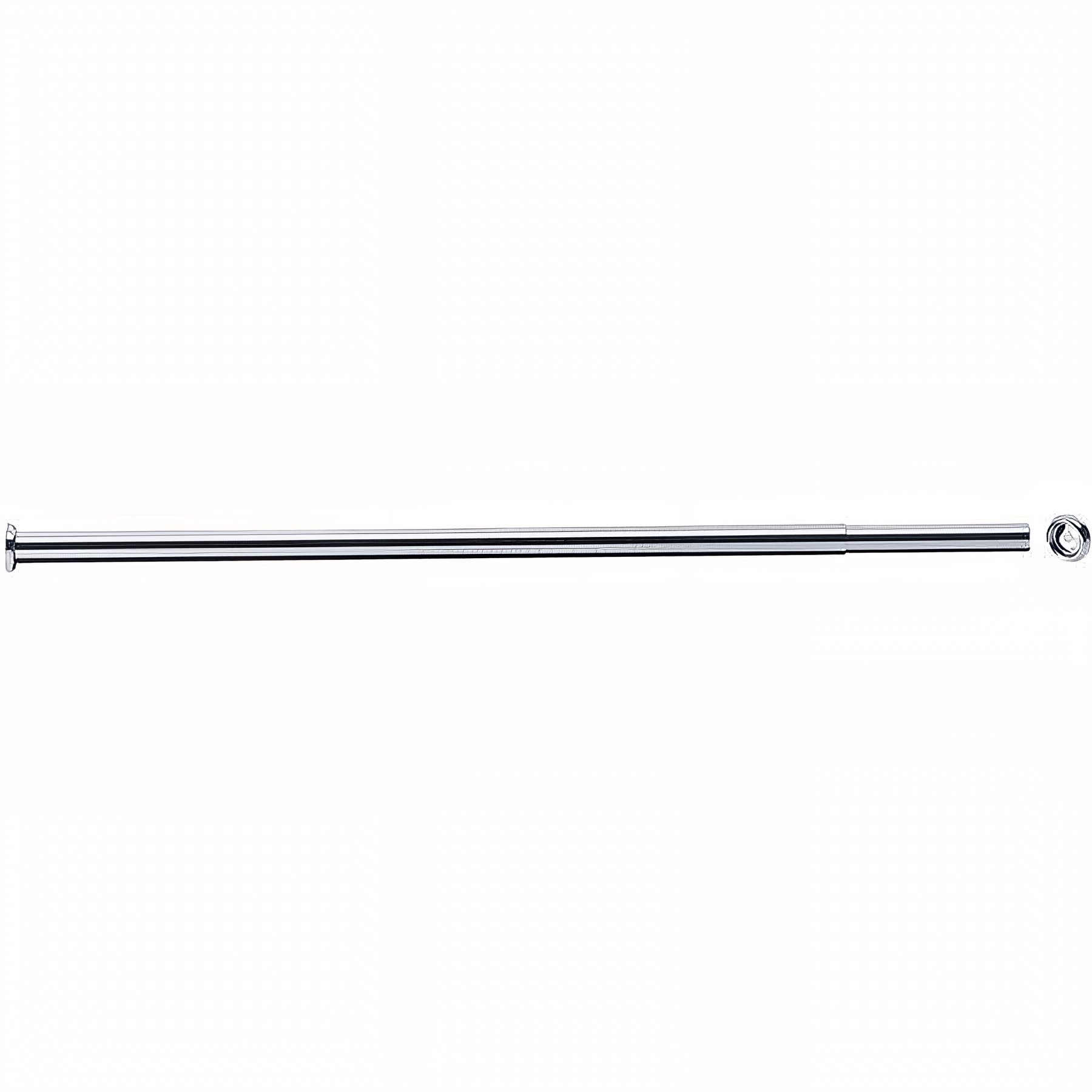 Porte-rideau Gamme PRO PELLET droit extensible 1020 à 1800mm laiton chromé Ø 16 mm sans perçage