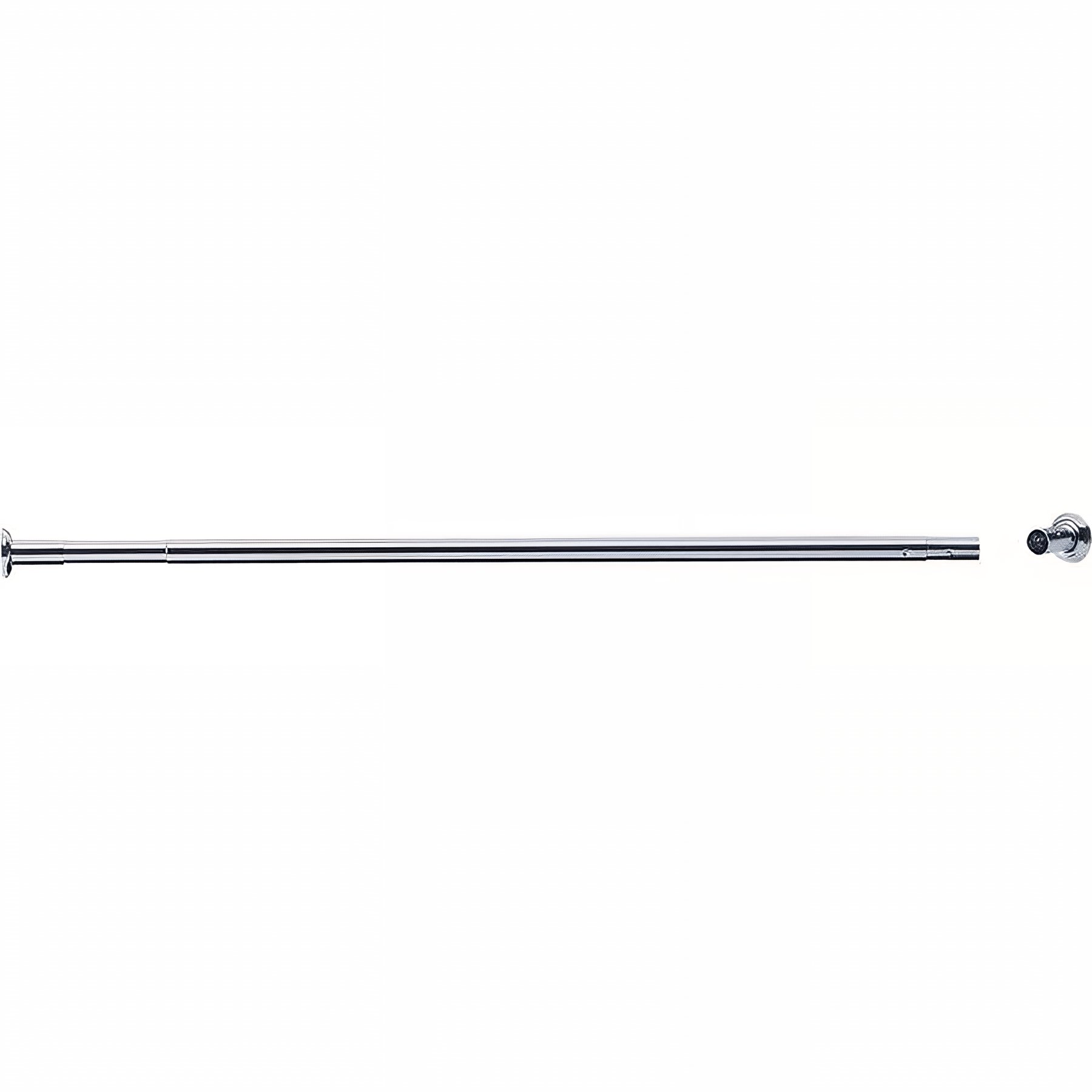 Porte-rideau Gamme PRO PELLET droit extensible 1180 à 2100 mm laiton chromé Ø 20 mm embases