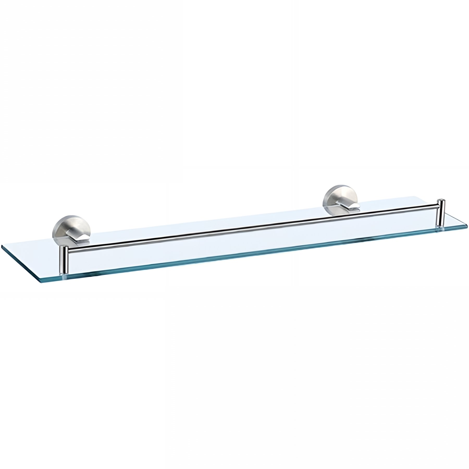 Tablette de lavabo Gamme PRO PELLET 491x65x144 mm verre transparent inox brossé