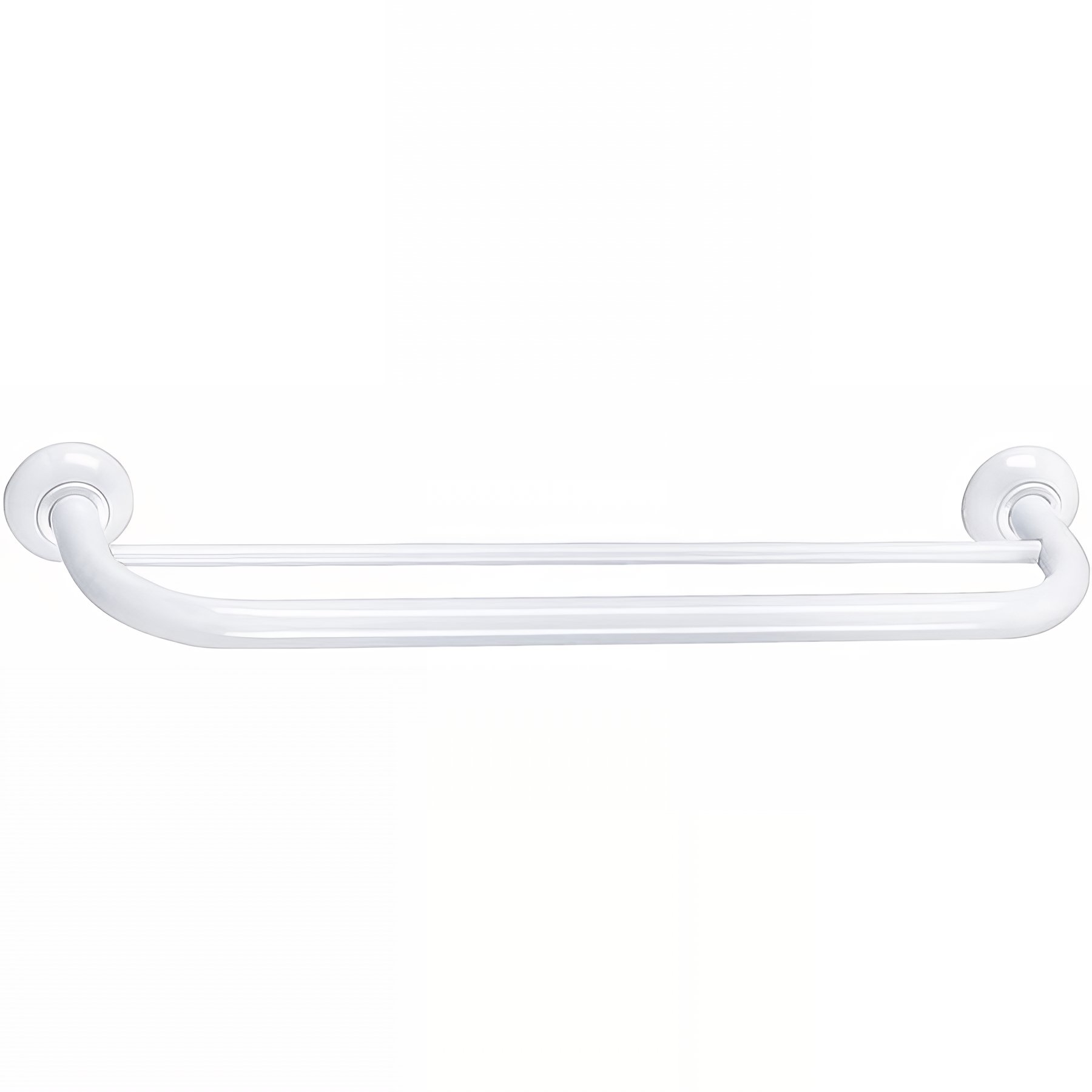 Porte-serviettes Gamme PRO PELLET 590 mm 2 barres fixes 525 mm tube acier époxy blanc Ø 25 mm