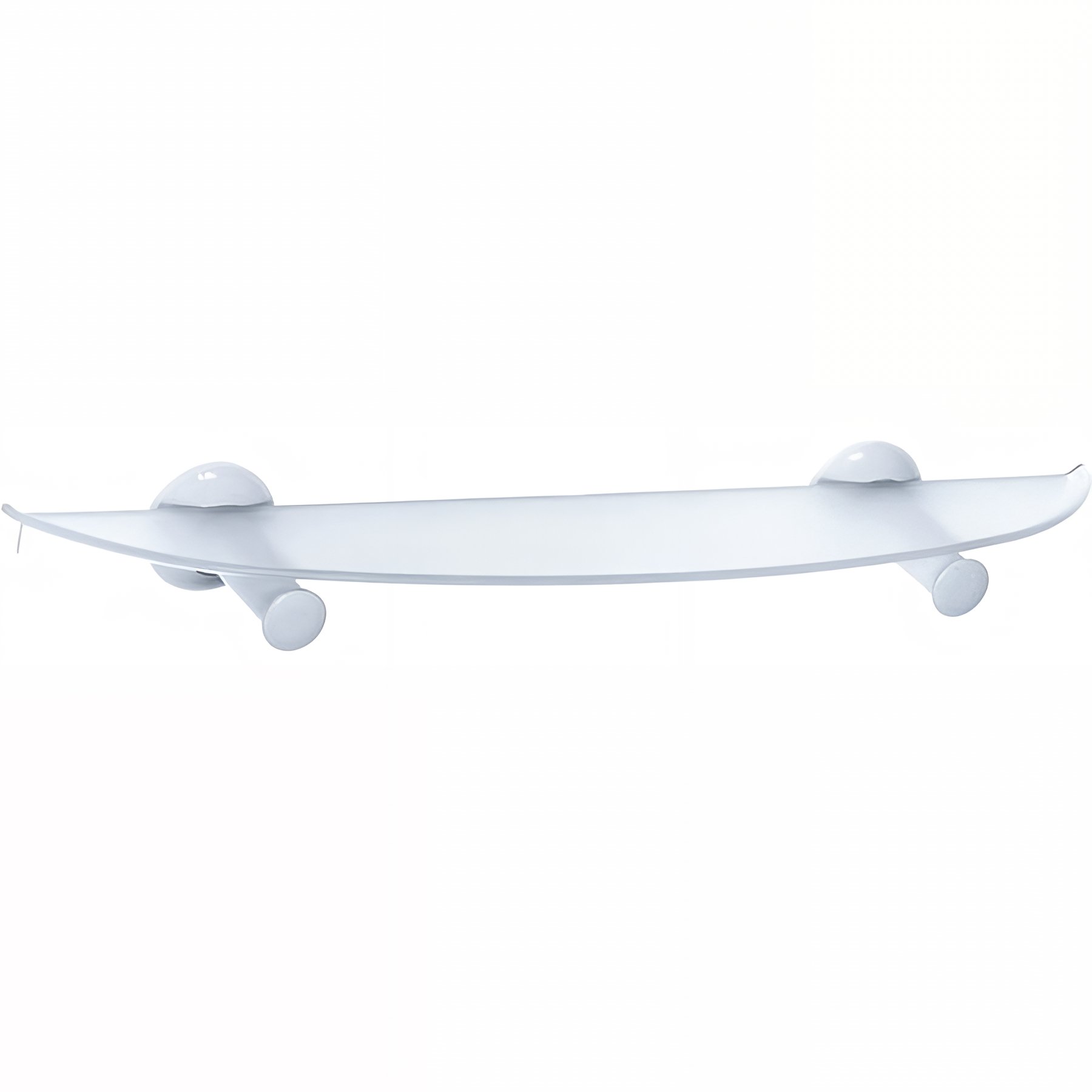 Tablette de lavabo Gamme PRO PELLET 595 mm tablette résine translucide acier époxy blanc Ø 25 mm