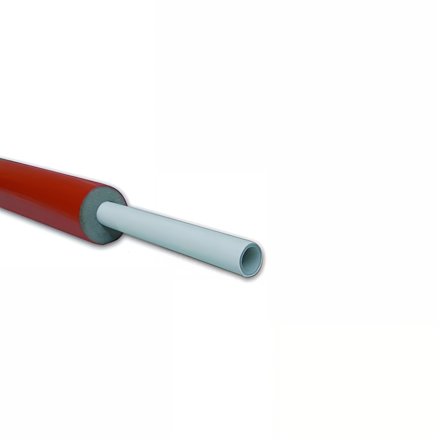 Tube multicouche pré-isolé d'une mousse circulaire de 9mm rouge 16 Cour 50