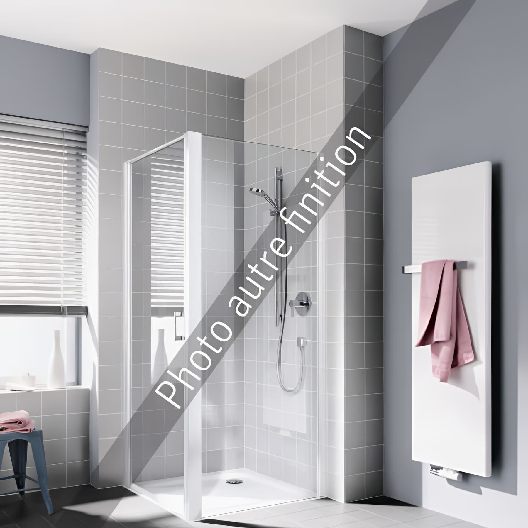 Paroi de douche fixe largeur 70cm hauteur 200 cm profilé argent poli verre clair