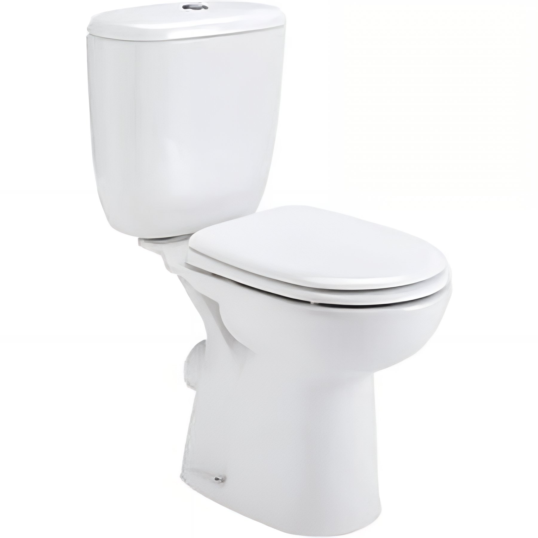 Pack WC PMR normes handicapé SANINDUSA Aveiro Confort évacuation arrière cuvette alim. chasse d'eau par dessous couleur blanc    