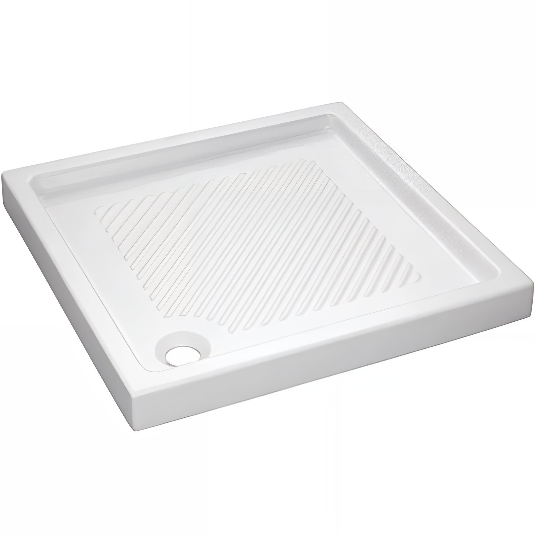 Receveur de douche céramique traditionnelle SANINDUSA Moraira 75x75 couleur blanc    