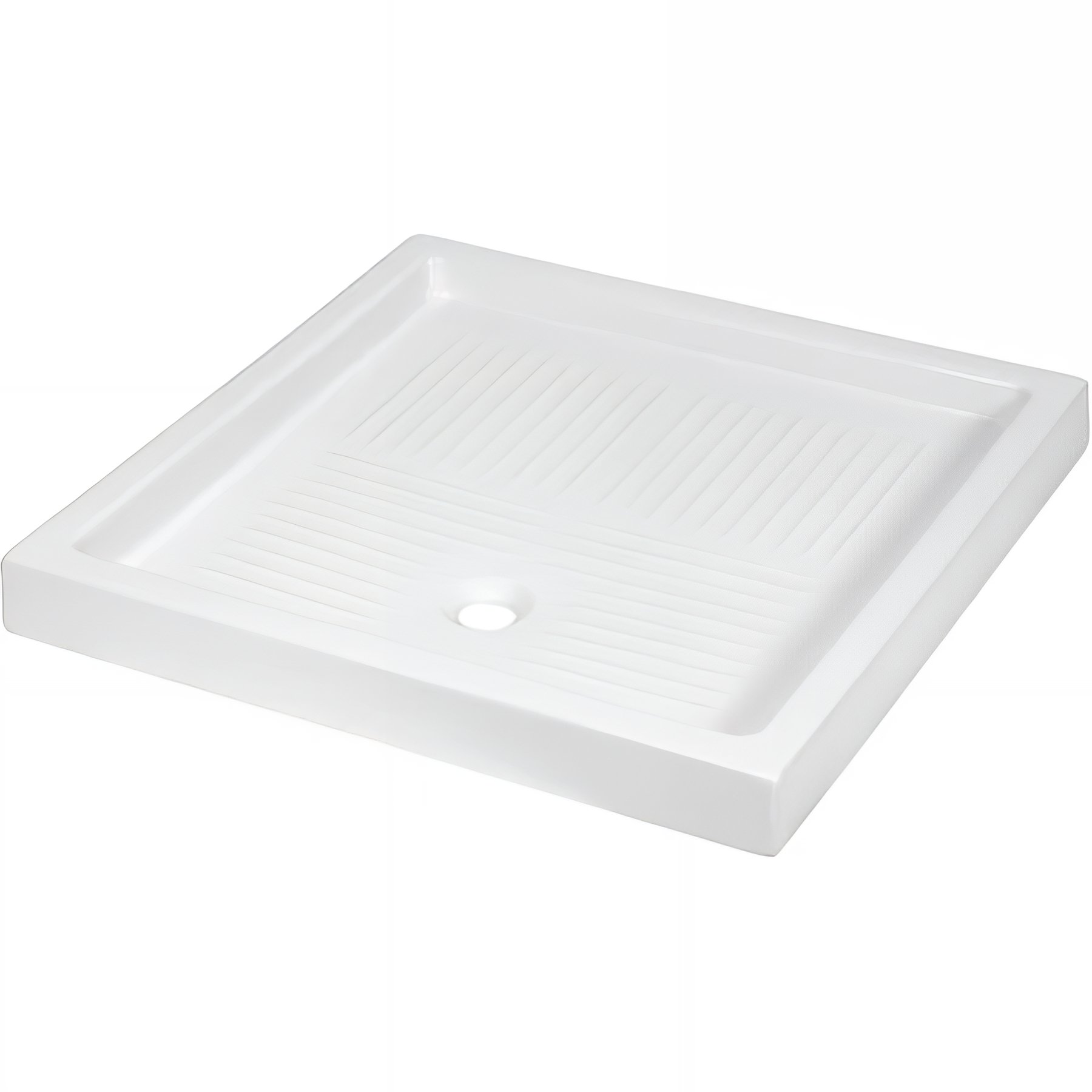Receveur de douche céramique traditionnelle SANINDUSA Moraira 90x90x9,5 couleur blanc