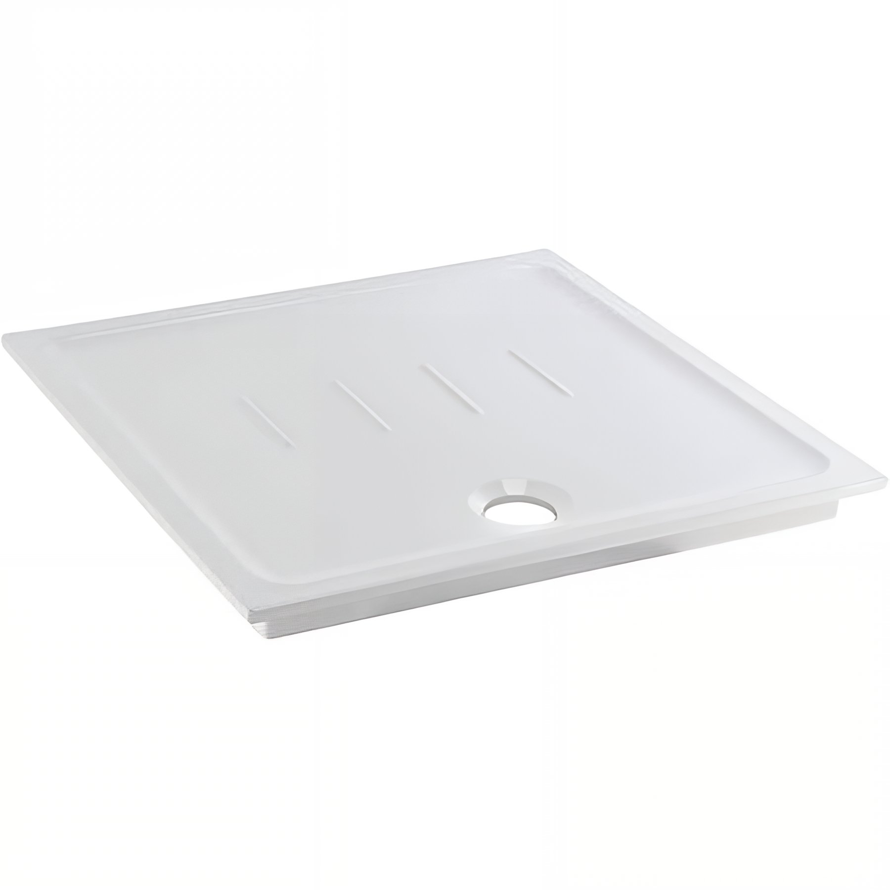 Receveur de douche céramique traditionnelle SANINDUSA 80x80 Waterline a encastrer couleur blanc