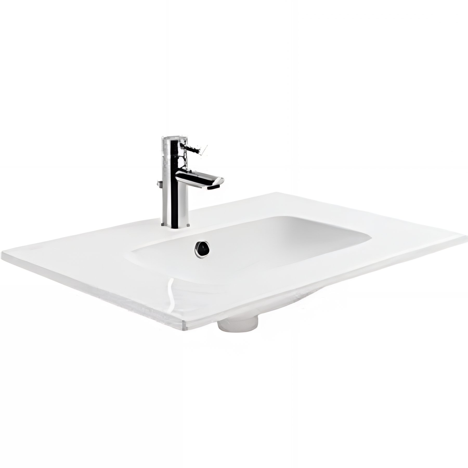 Lavabo céramique traditionnelle SANINDUSA mural Area Plus 61 couleur blanc