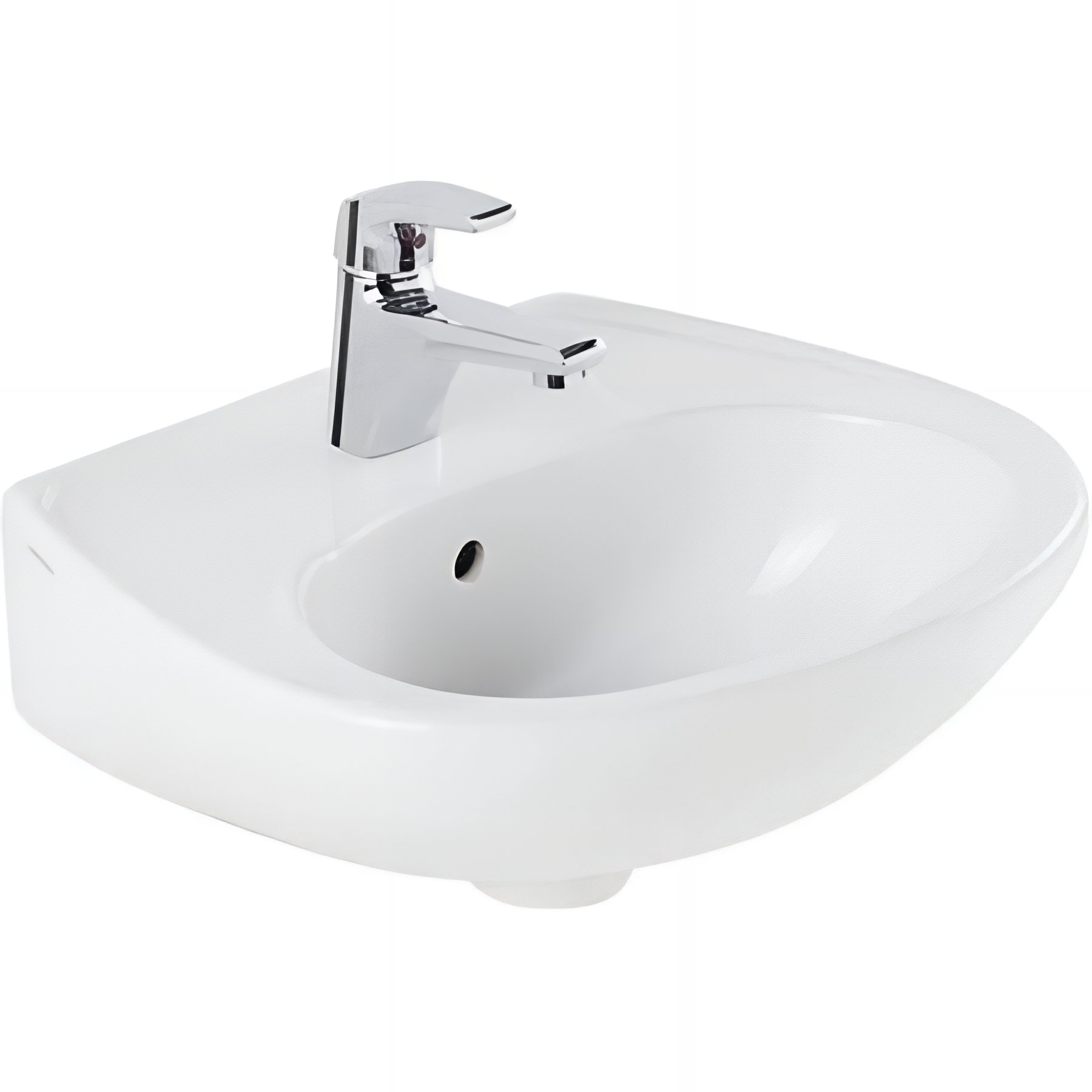 Lavabo céramique traditionnelle SANINDUSA mural Mondego 45cm couleur blanc