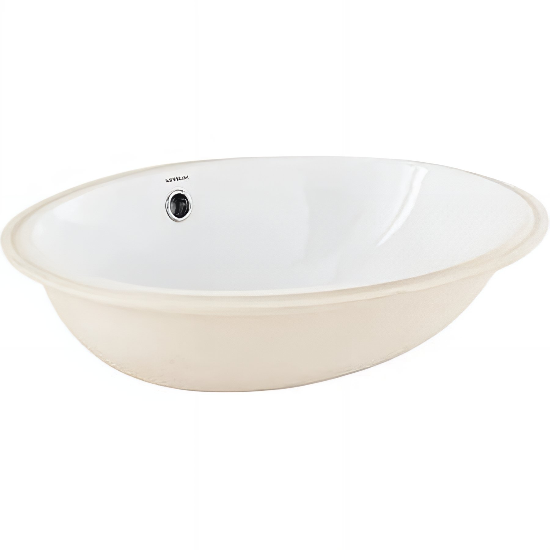 Vasque ovale a encastrer par dessous 57x45 VOUGA porcelaine vitrifiée SANINDUSA couleur blanc    