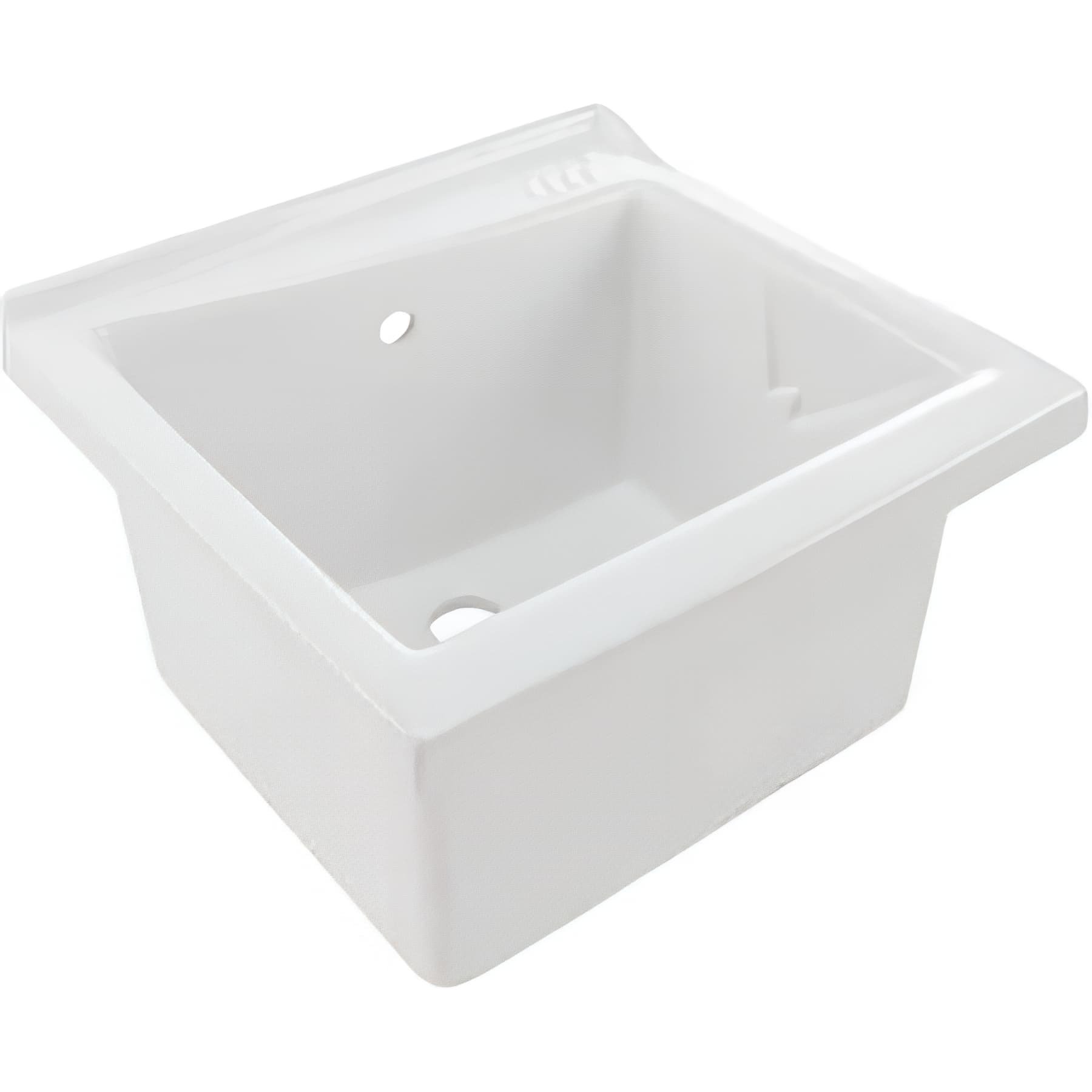 Bac à laver vidoir céramique traditionnelle SANINDUSA 64x53 H35 BLINK couleur blanc compatible avec meuble BLINK