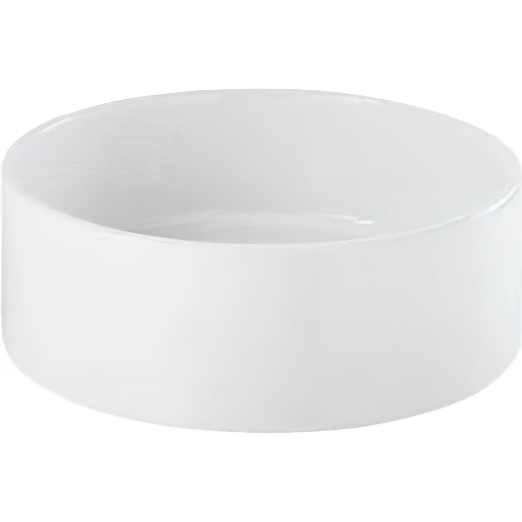 Vasque céramique traditionnelle SANINDUSA ronde a poser sur plan rond 45 couleur blanc/couleur blanc mate