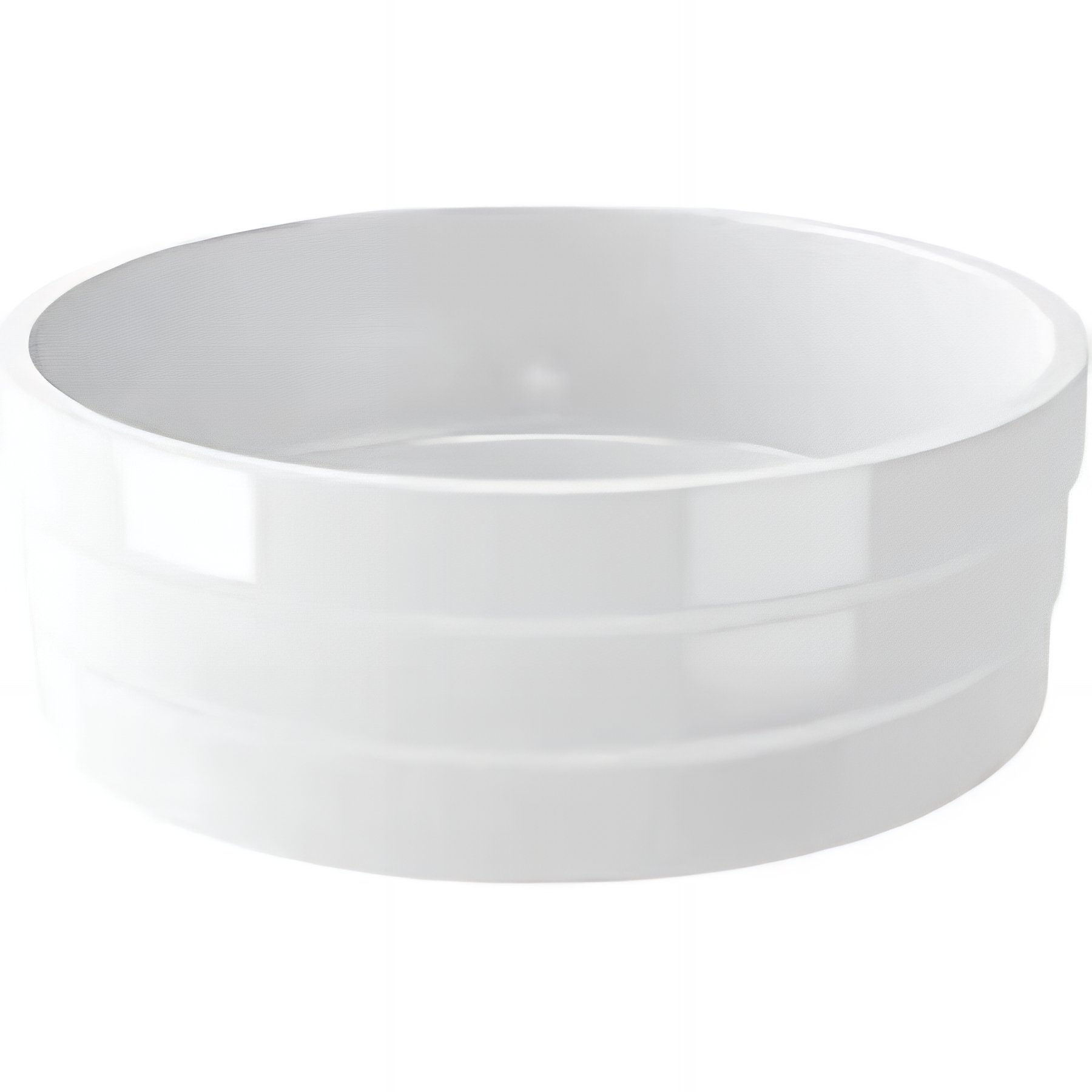 Vasque céramique traditionnelle SANINDUSA ronde a poser sur plan Ring 45 couleur blanc/argent