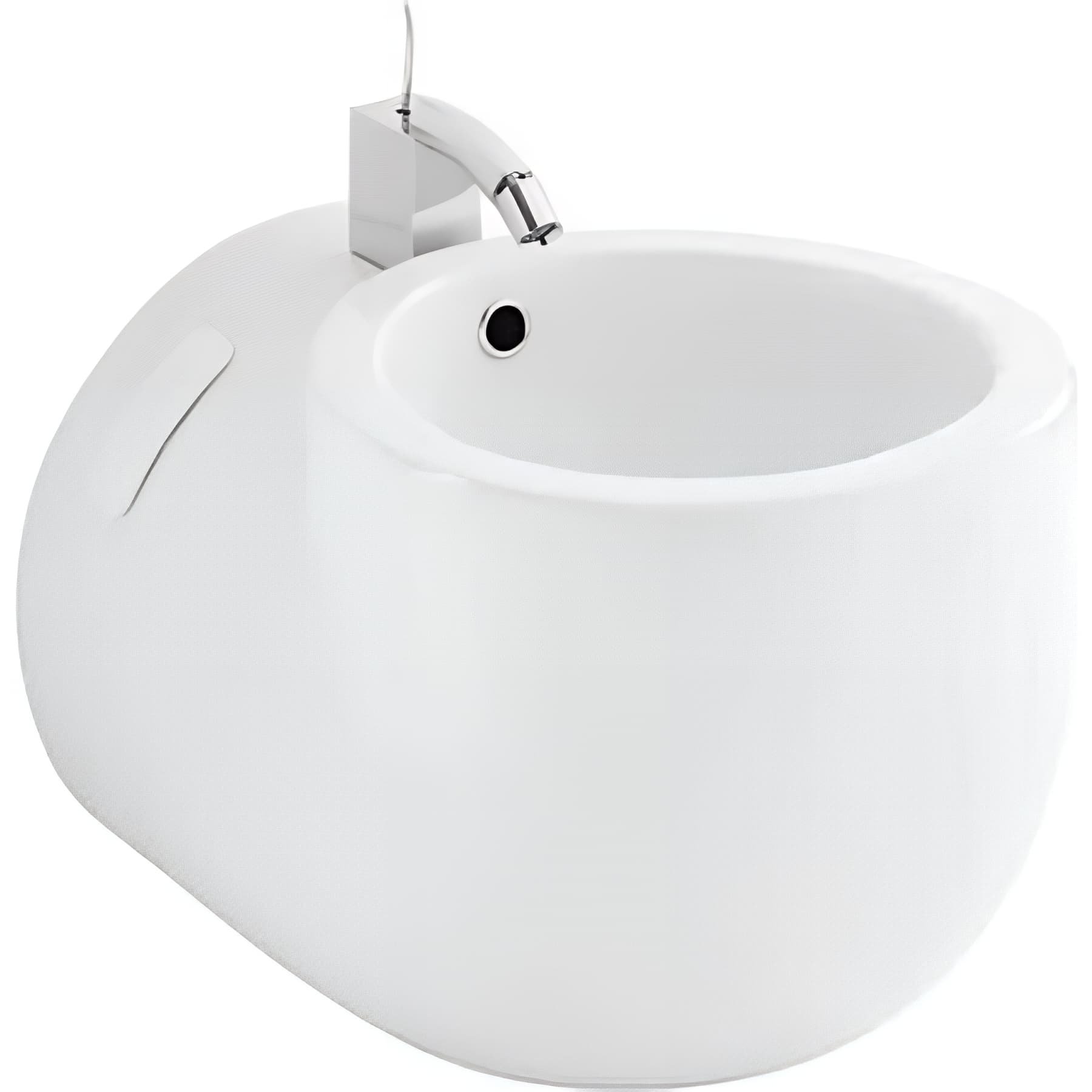 Bidet suspendu céramique traditionnelle SANINDUSA WCA haut de gamme couleur blanc    